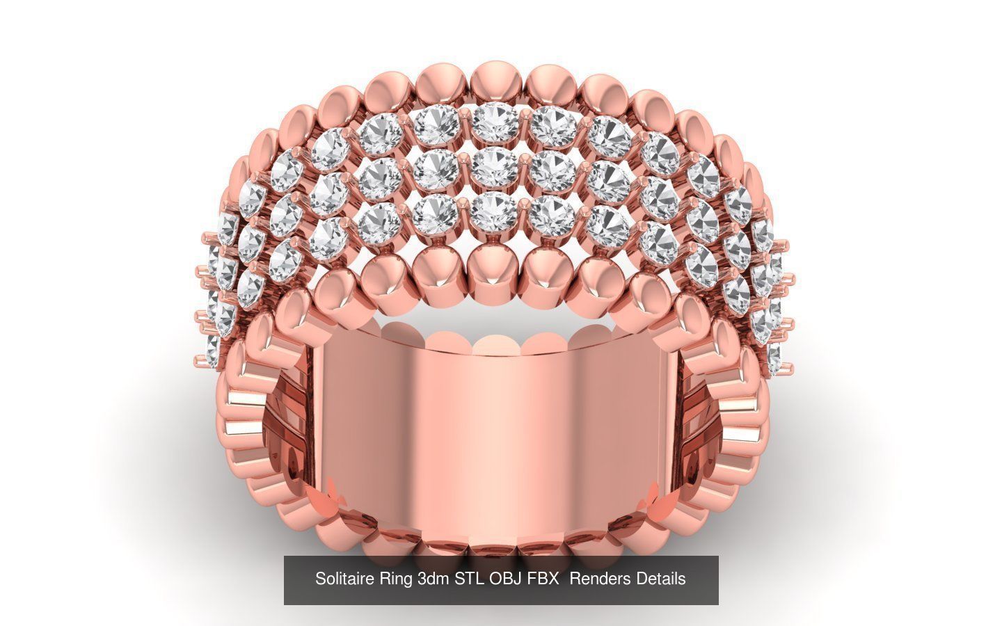 151 Solitaire Rings 3dm STL OBJ FBX  Renders Details Collection _162