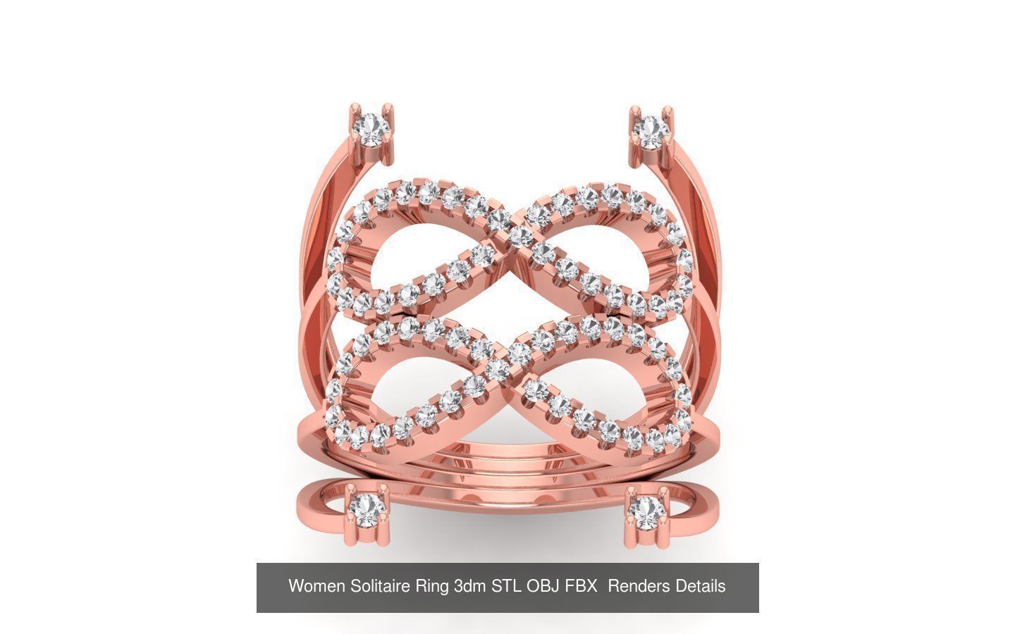 151 Solitaire Rings 3dm STL OBJ FBX  Renders Details Collection _19