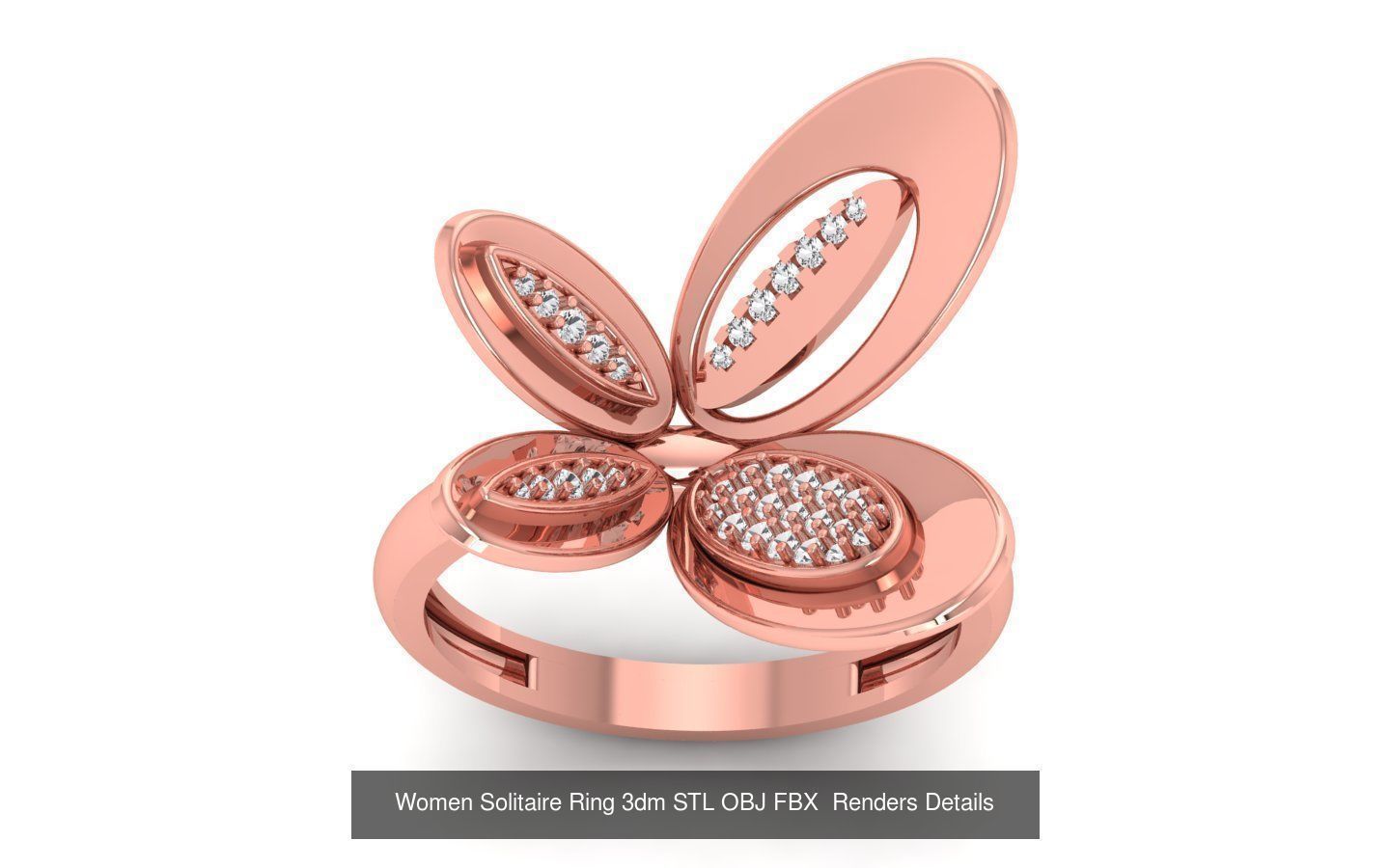 151 Solitaire Rings 3dm STL OBJ FBX  Renders Details Collection _128