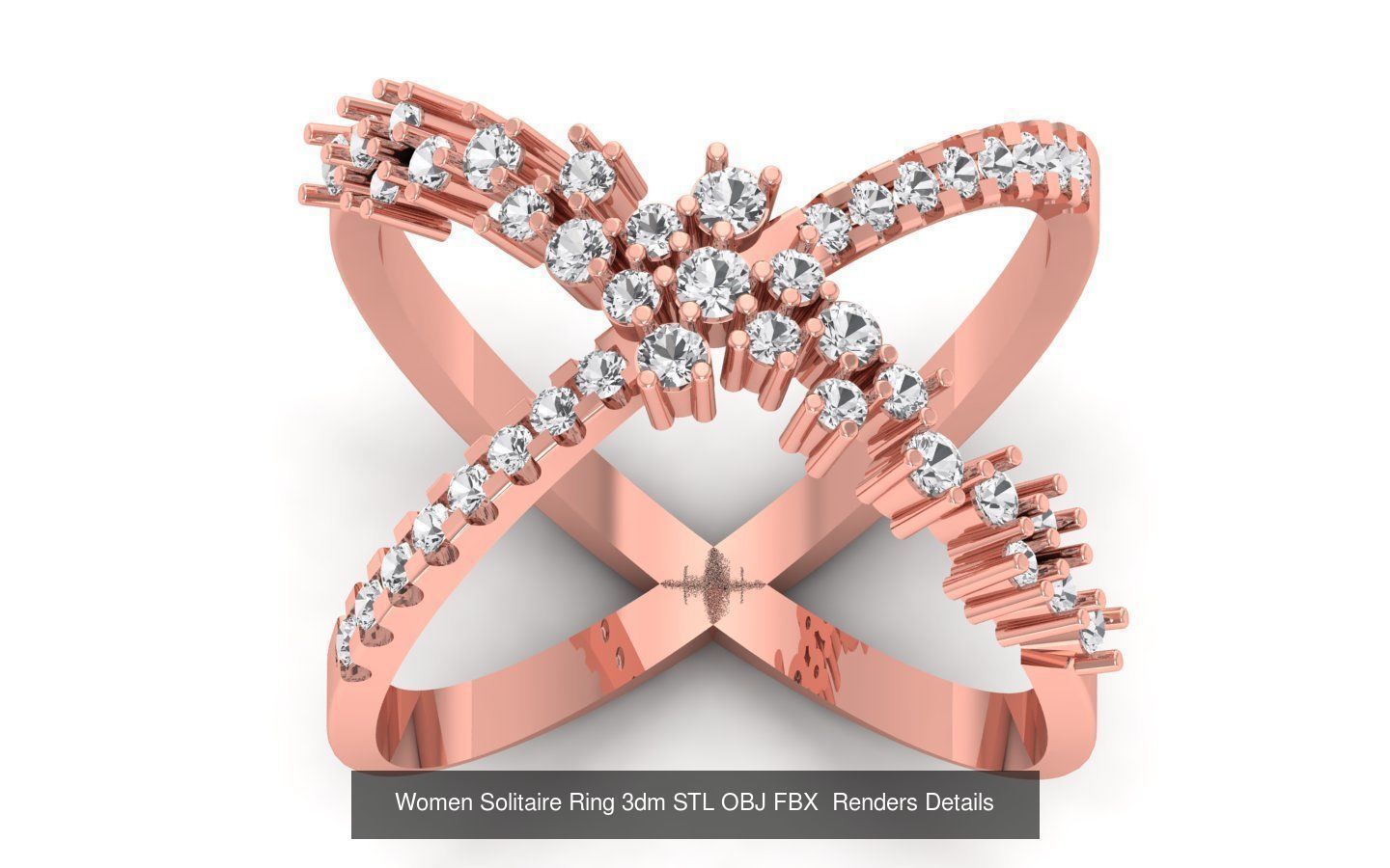 151 Solitaire Rings 3dm STL OBJ FBX  Renders Details Collection _99