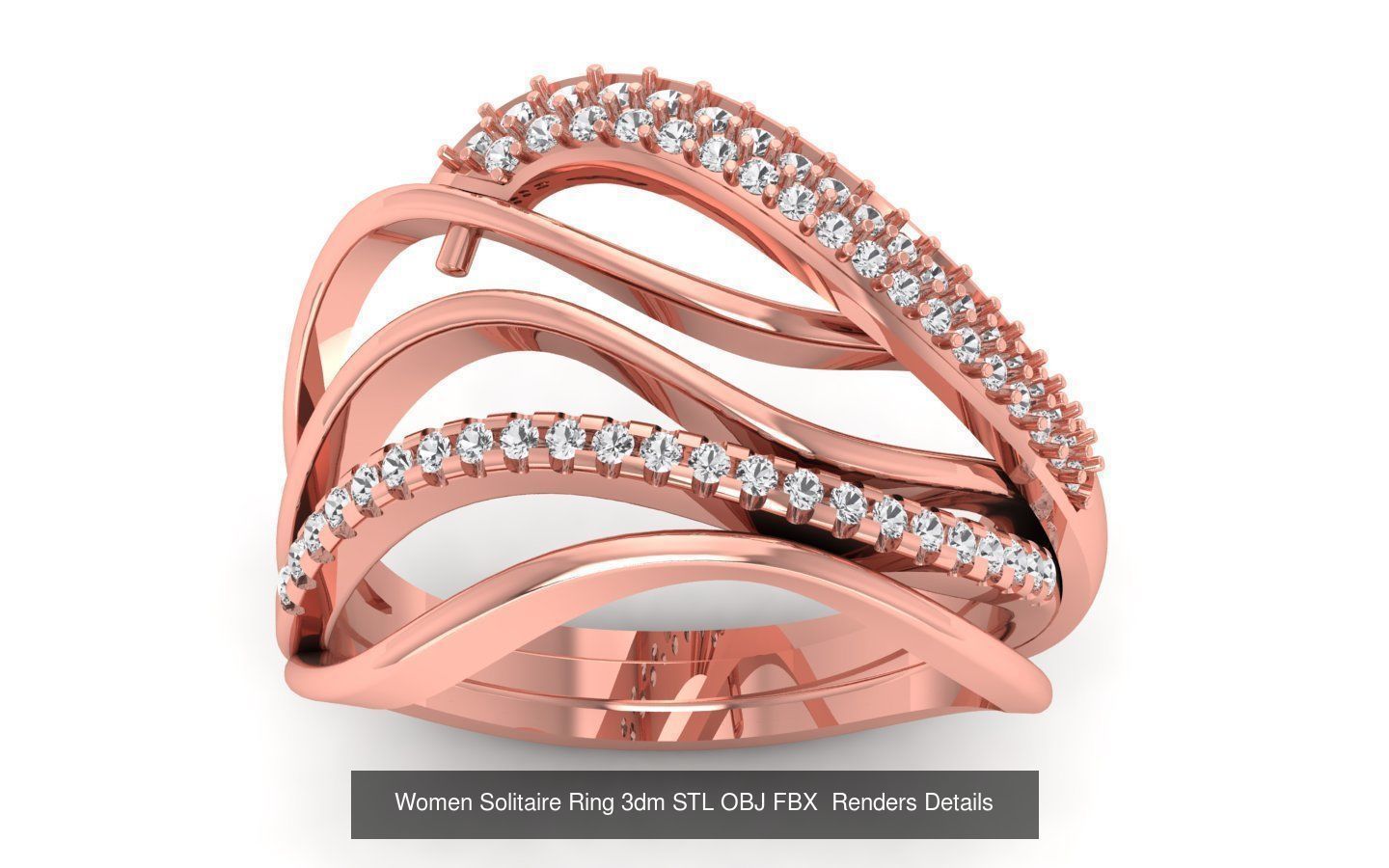 151 Solitaire Rings 3dm STL OBJ FBX  Renders Details Collection _156