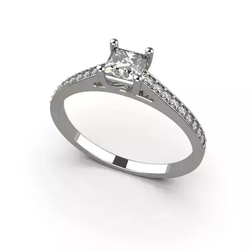 Princess cut engagement ring