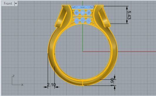 Fashion design Diamond ring 1962   3D print model 3D print model_5
