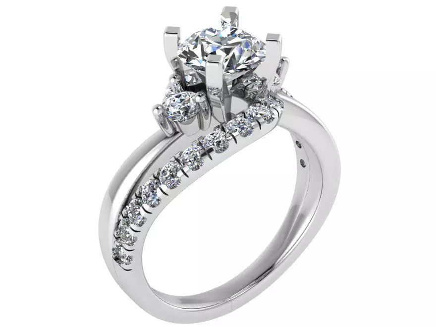 Texture Diamond ring 1963 3D print model 3D print model