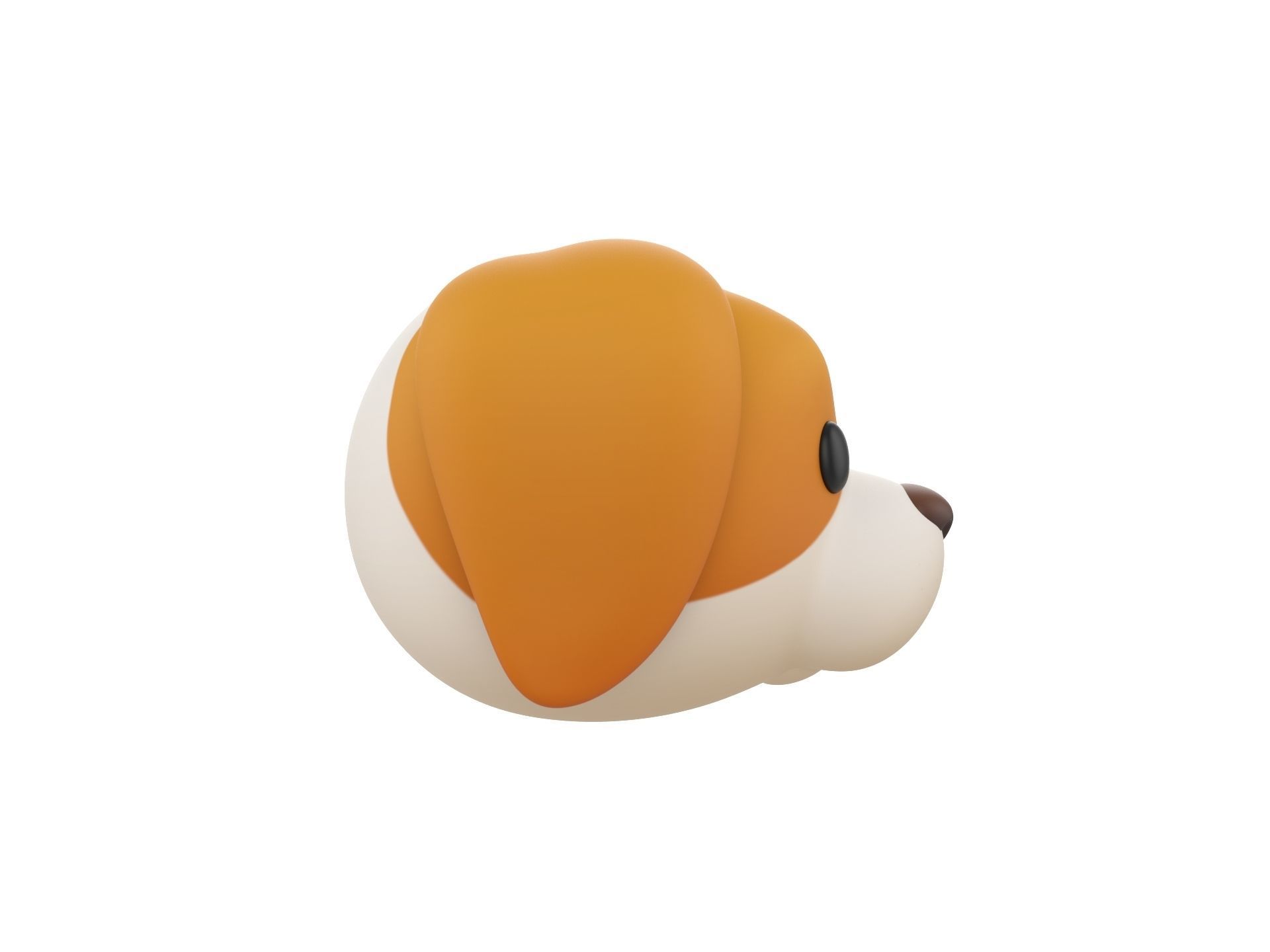 Prop172 Beagle Dog Head 3D model_3