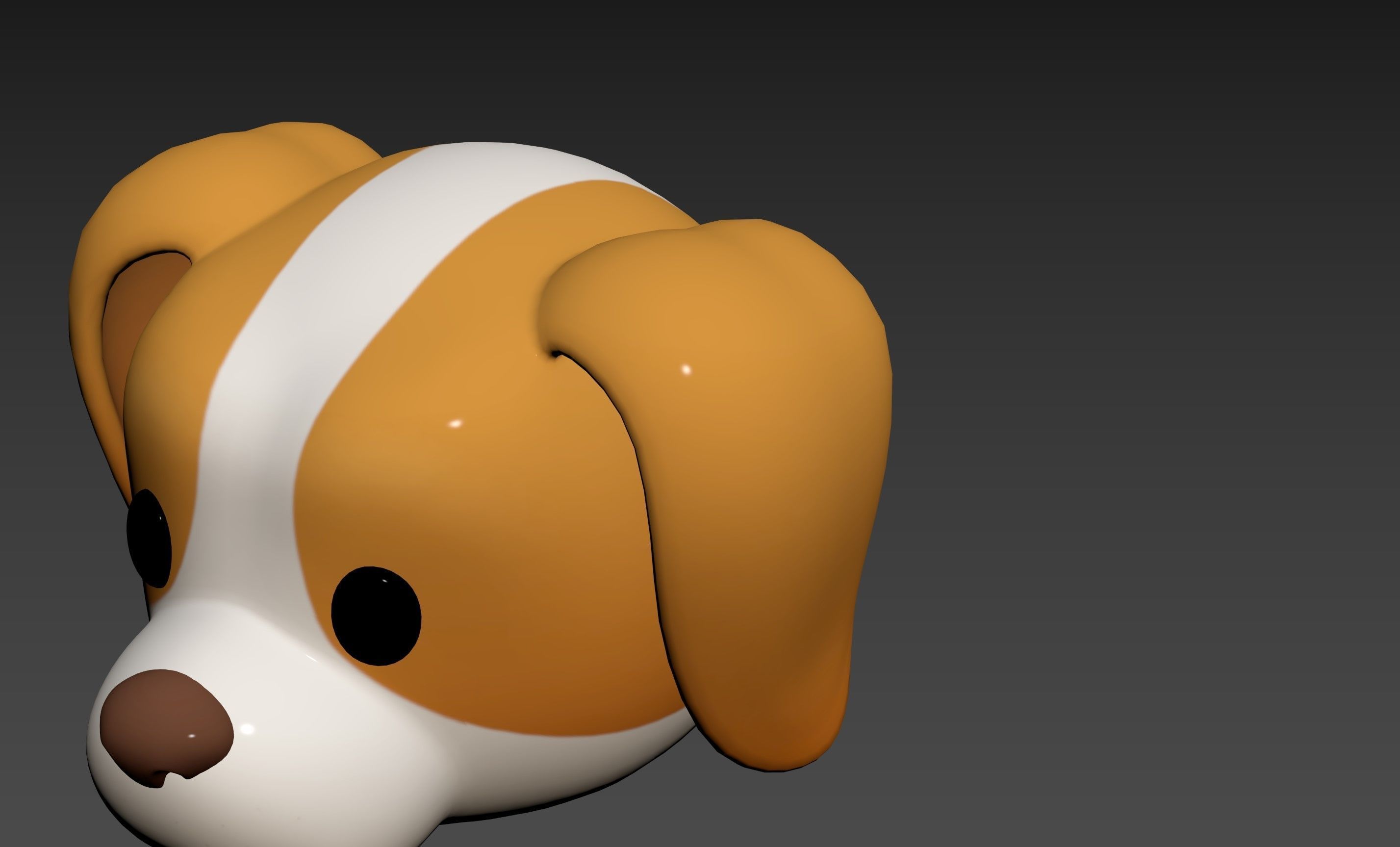 Prop172 Beagle Dog Head 3D model_26