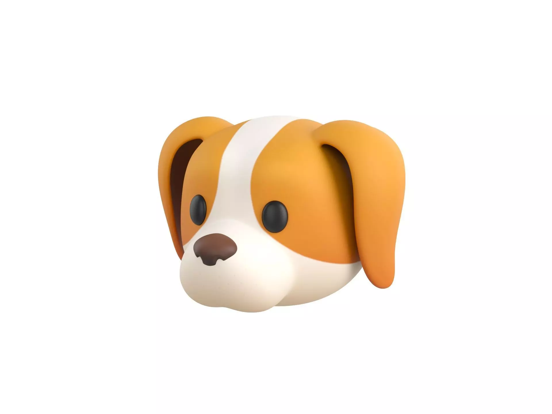 Prop172 Beagle Dog Head 3D model_0