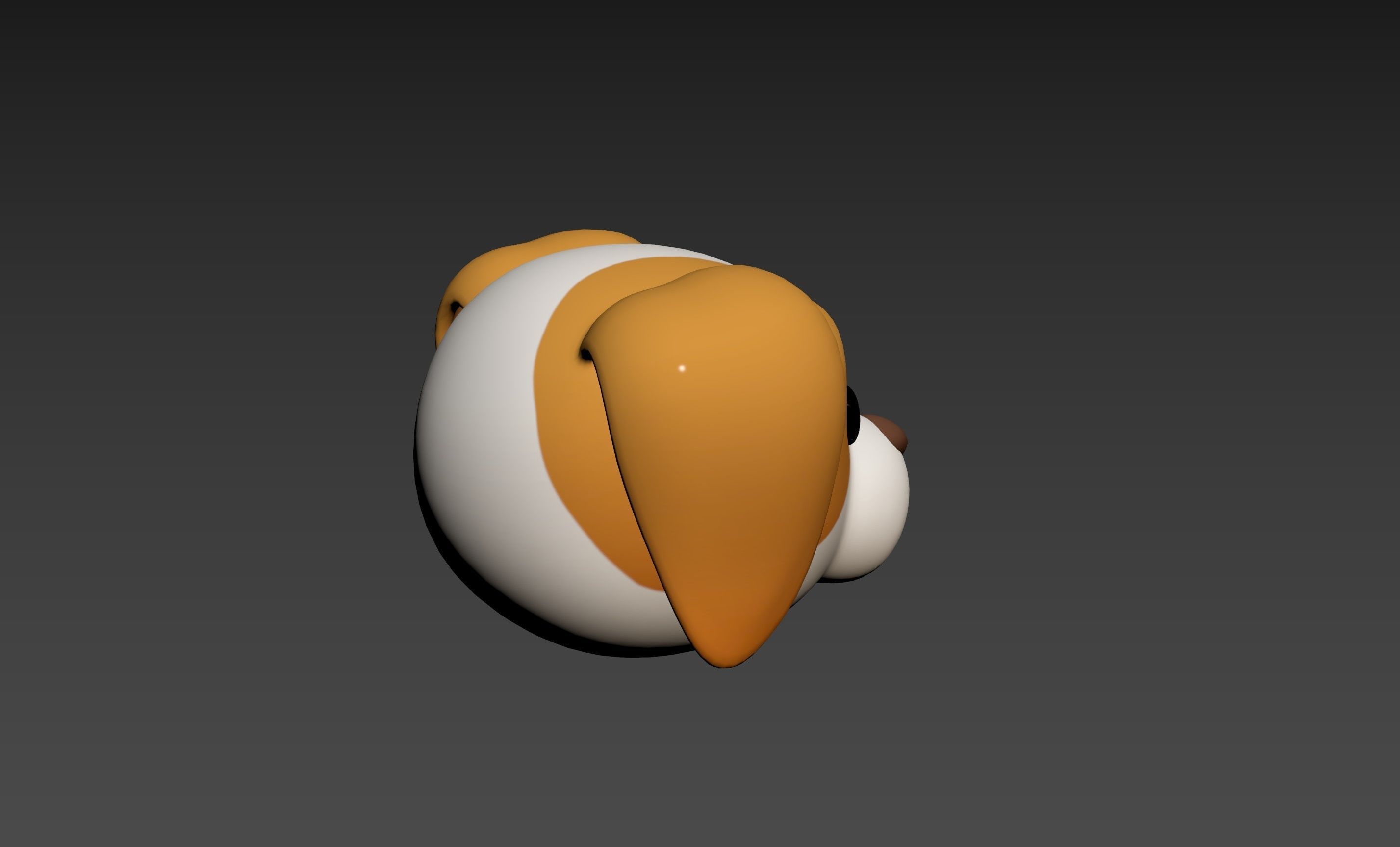 Prop172 Beagle Dog Head 3D model_18