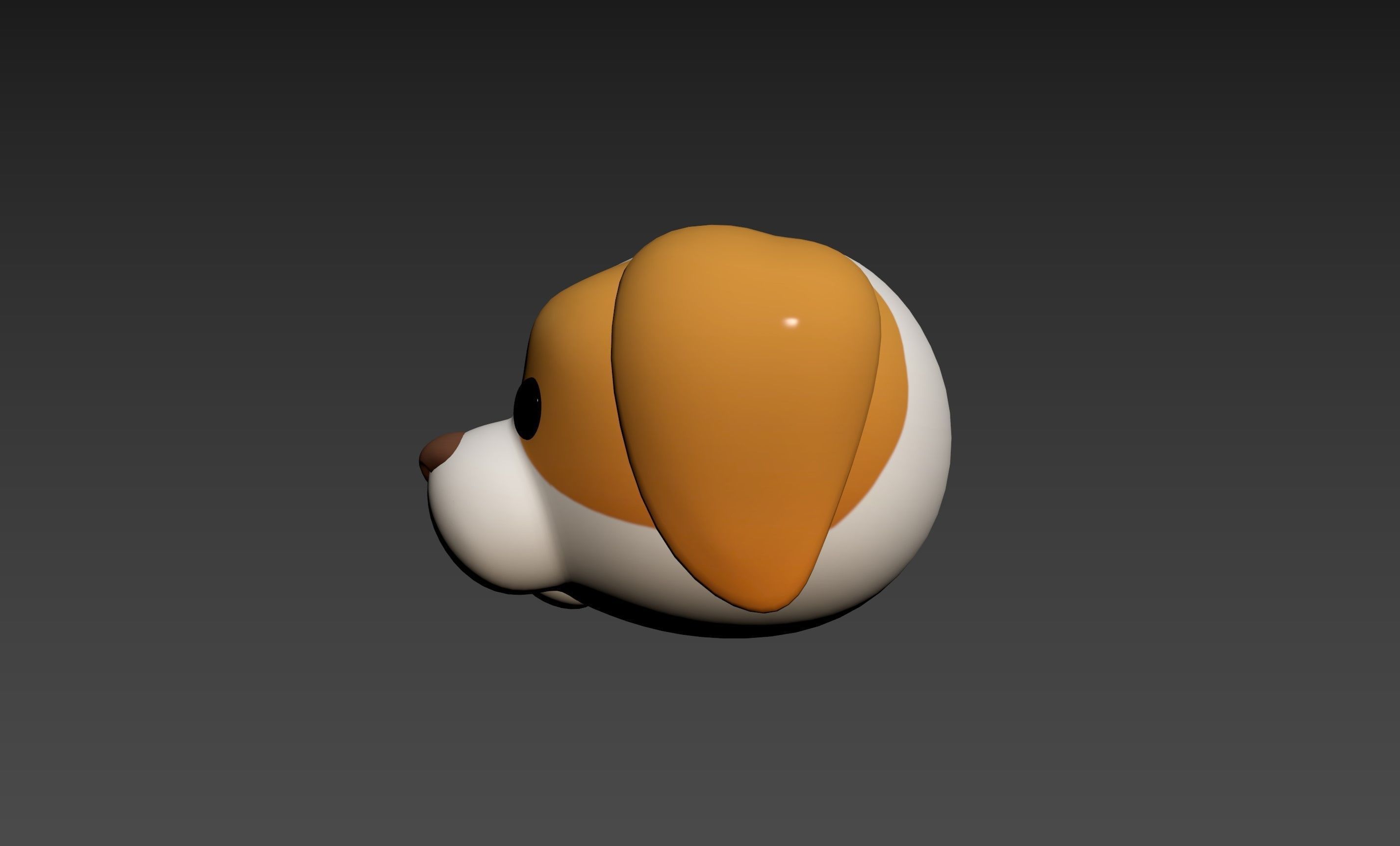 Prop172 Beagle Dog Head 3D model_24