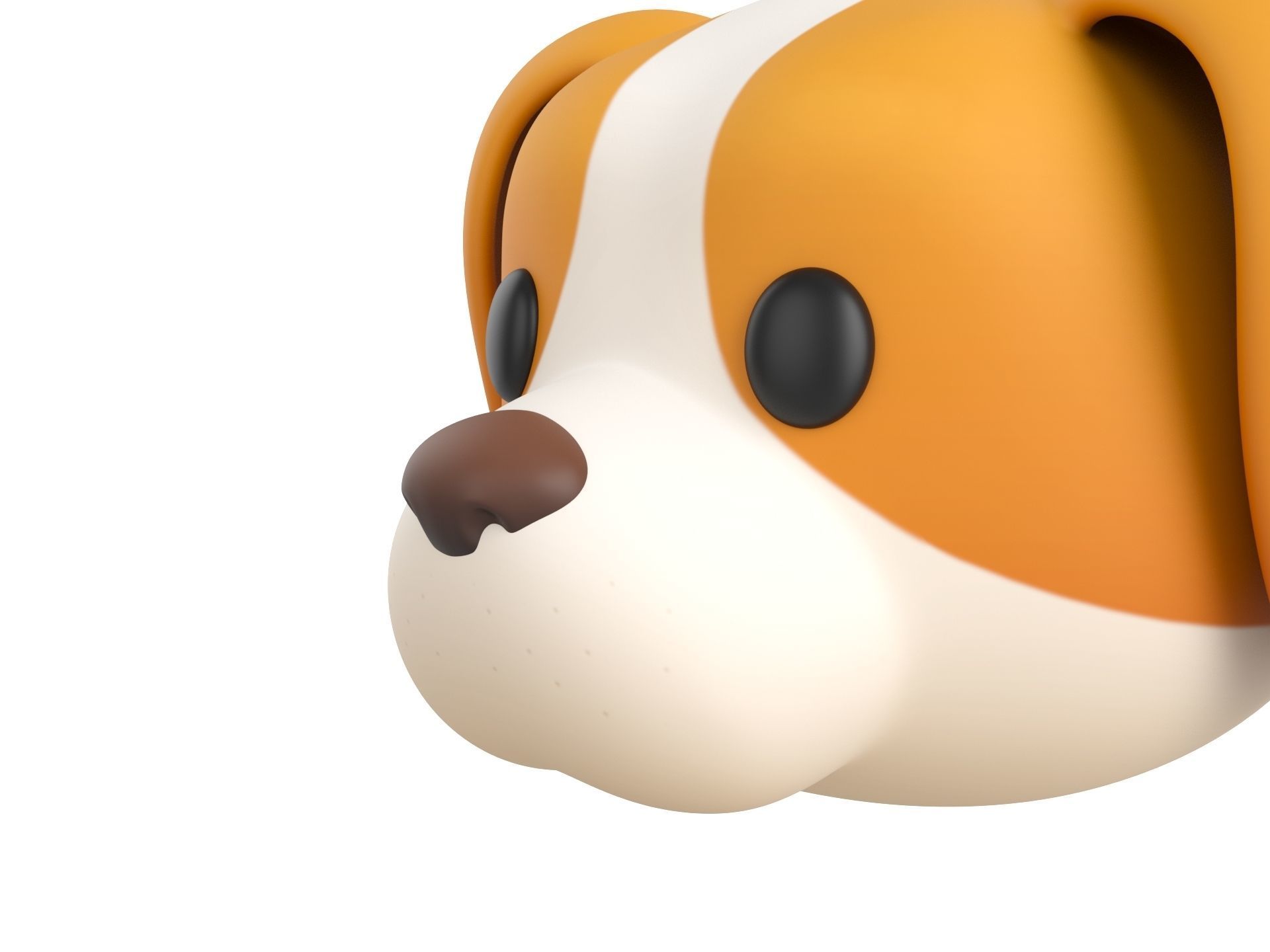 Prop172 Beagle Dog Head 3D model_8