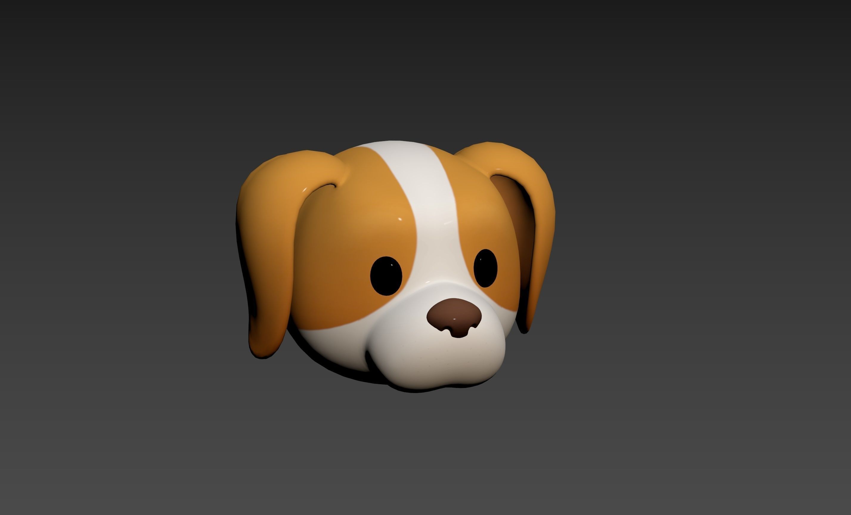 Prop172 Beagle Dog Head 3D model_14