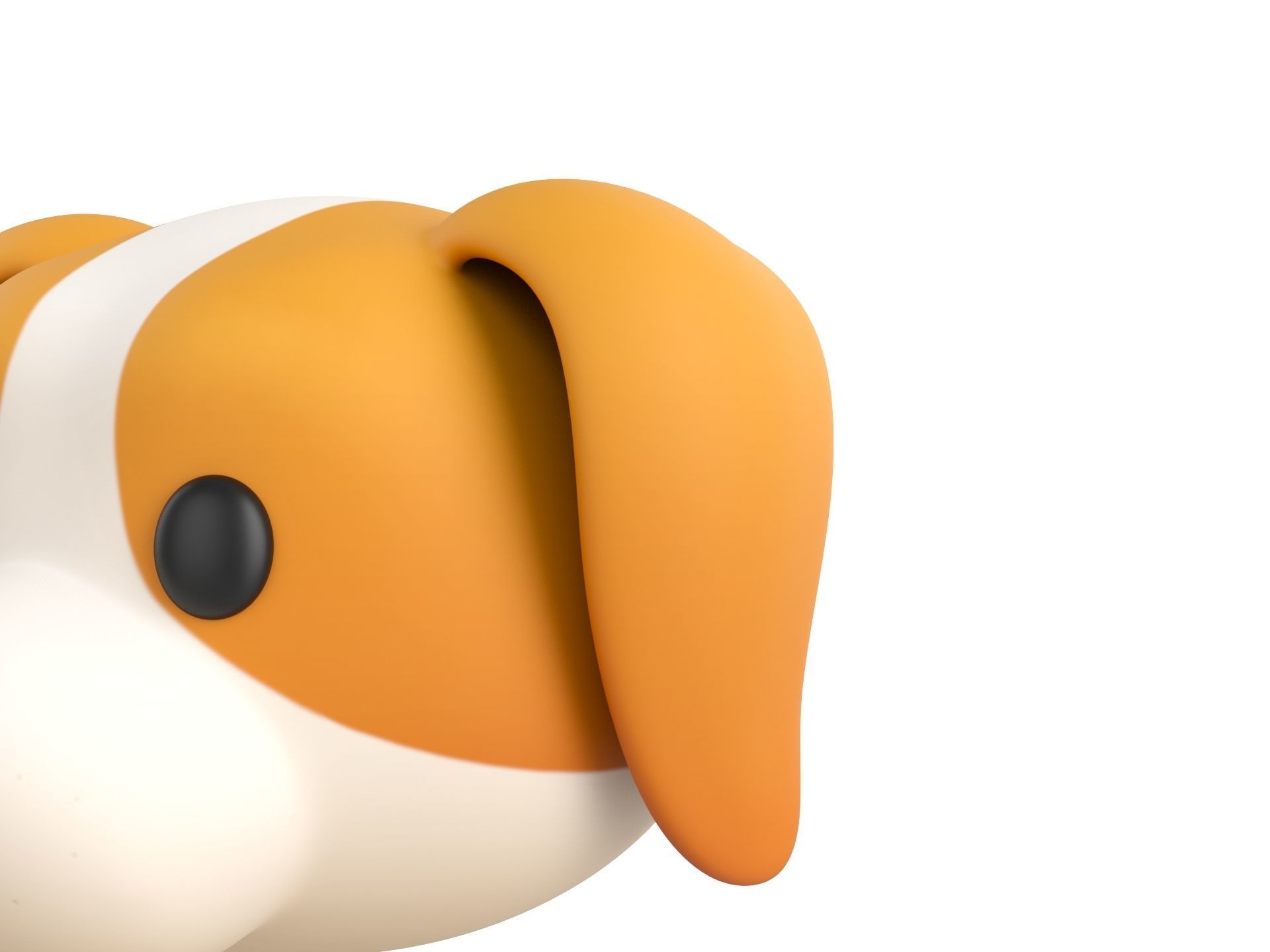 Prop172 Beagle Dog Head 3D model_9