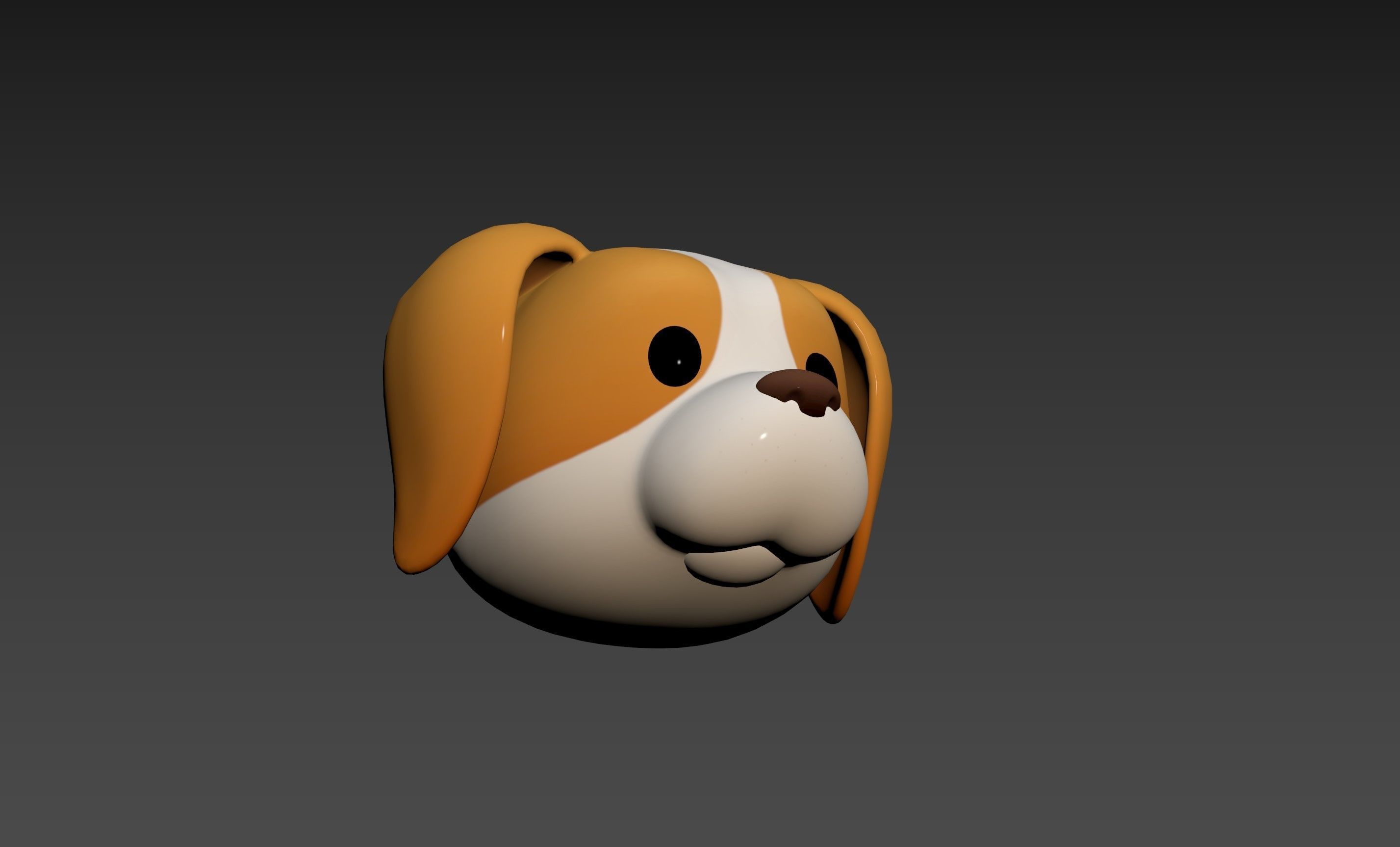 Prop172 Beagle Dog Head 3D model_15