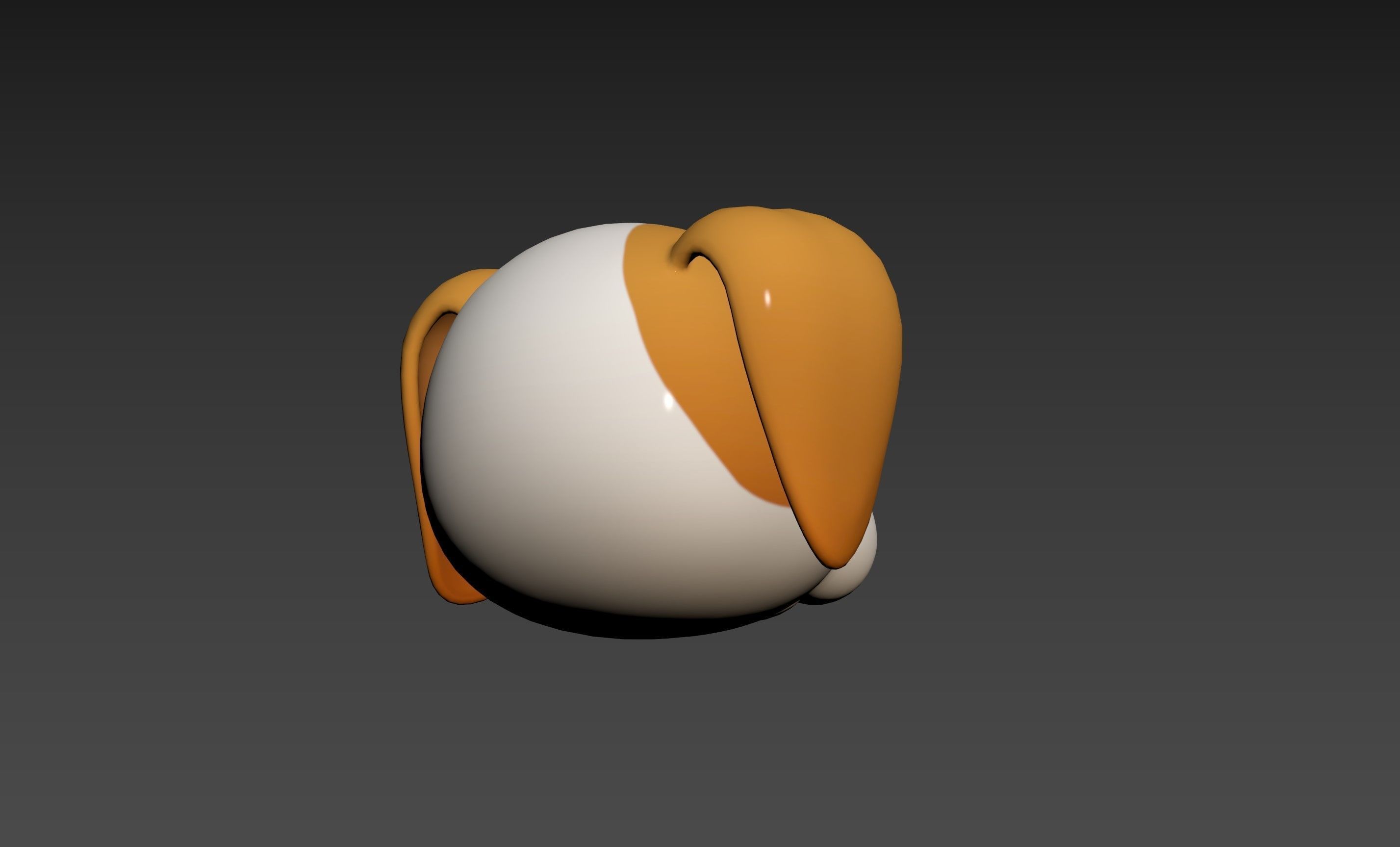 Prop172 Beagle Dog Head 3D model_19