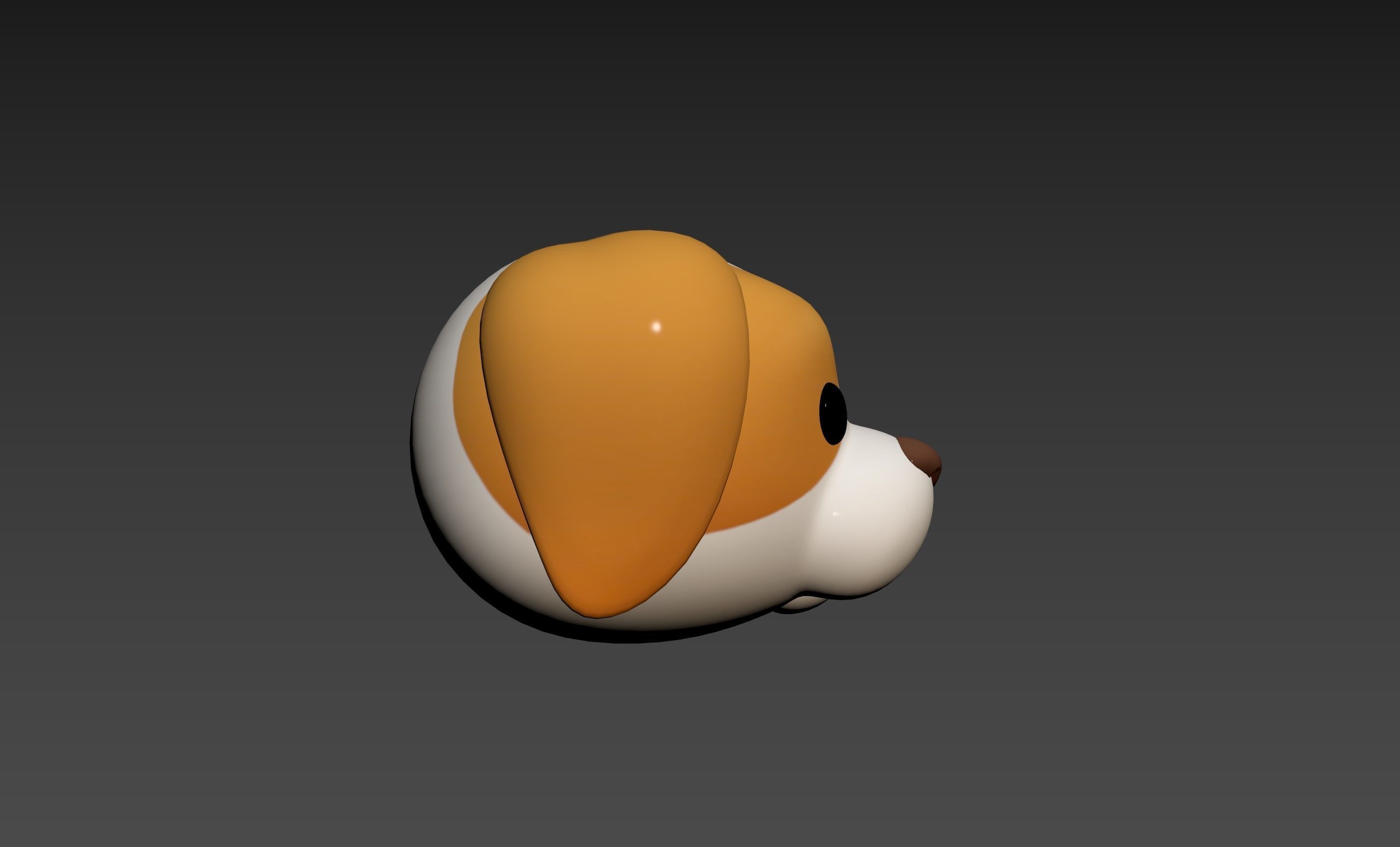 Prop172 Beagle Dog Head 3D model_17