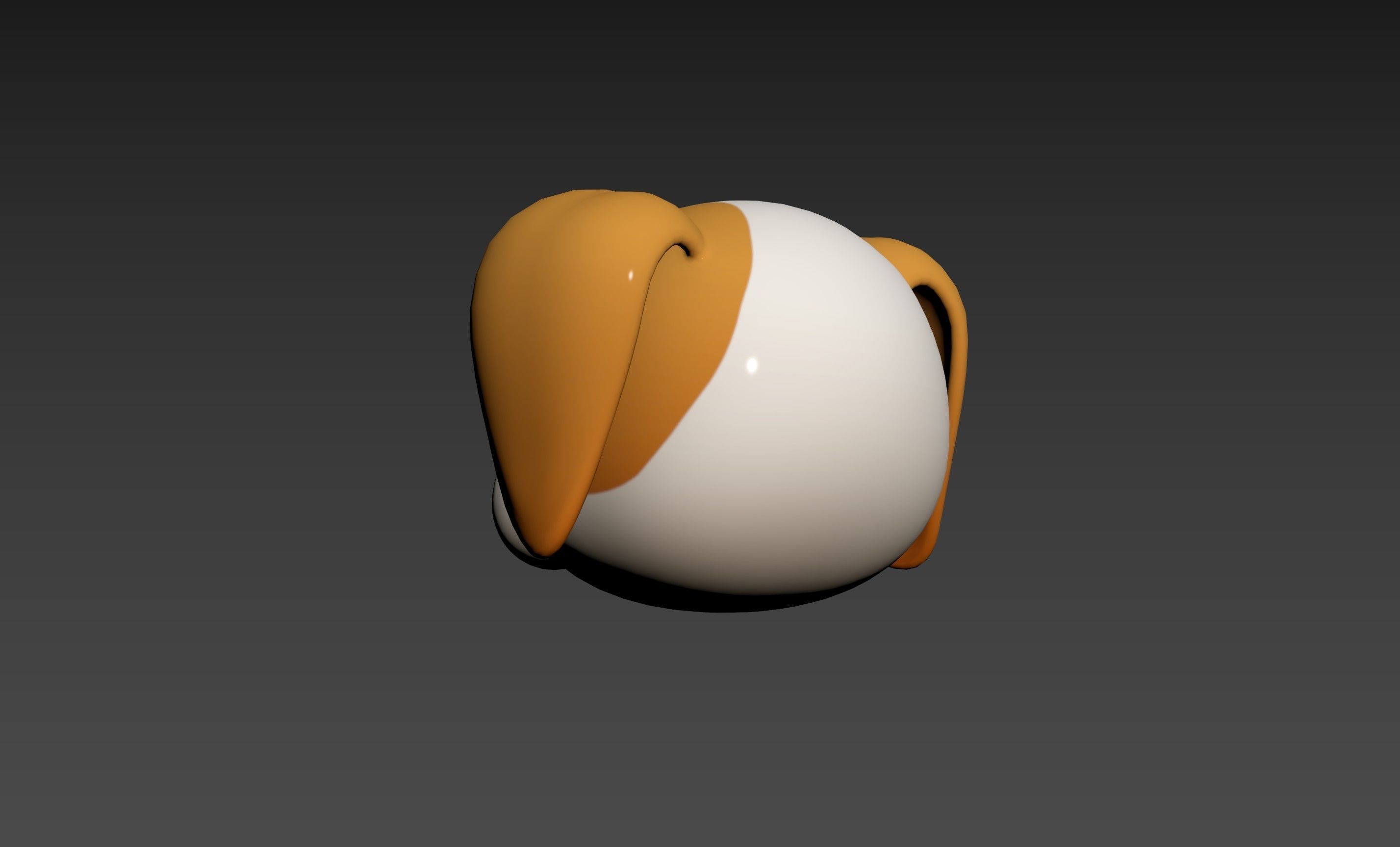 Prop172 Beagle Dog Head 3D model_23