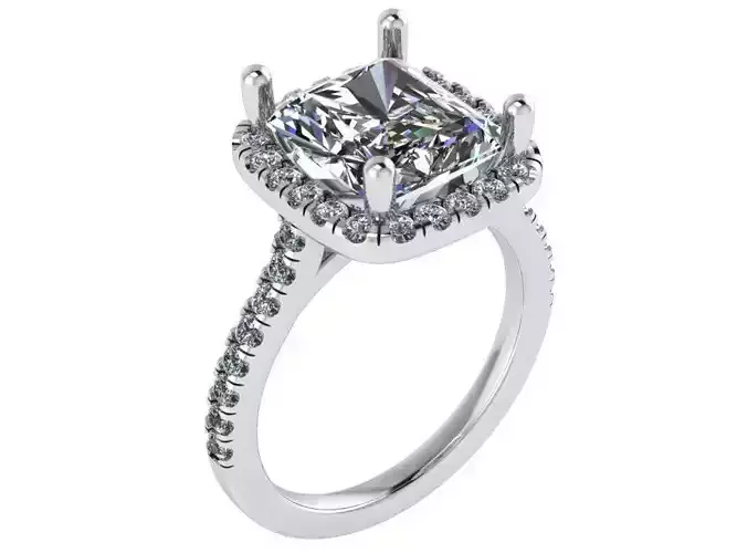 Big Diamond stone ring 1965 3D print model