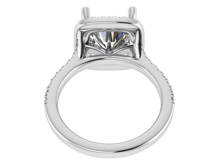 Big Diamond stone ring 1965 3D print model 3D print model_3
