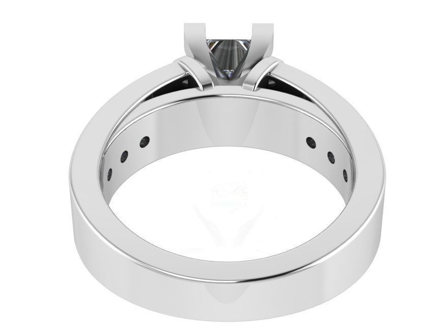 Round cut Diamond ring 1966 3D print model 3D print model_3