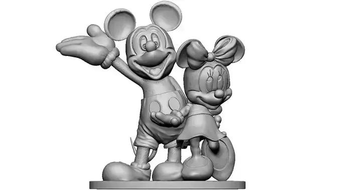 Mickey and Minnie mouse for 3D print 3D print model
