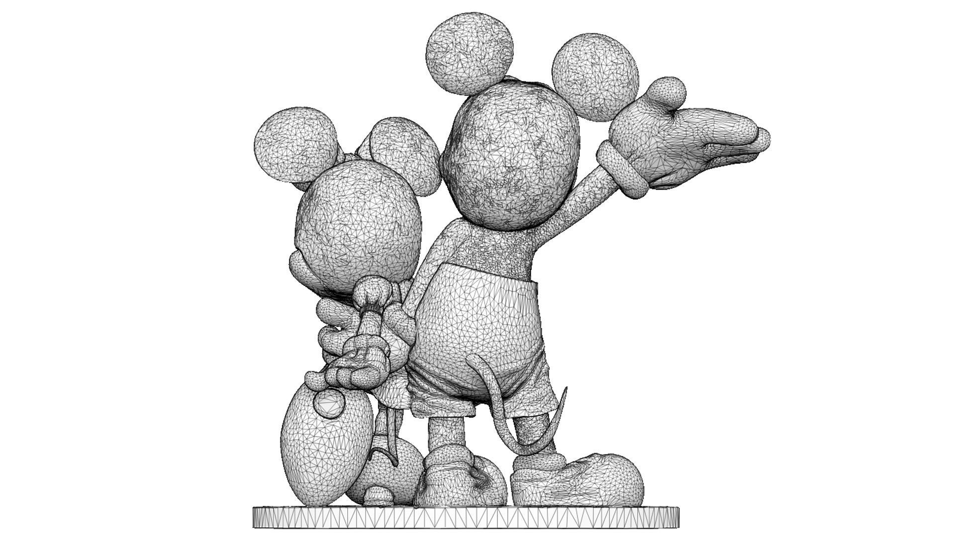 Mickey and Minnie mouse for 3D print 3D print model_10