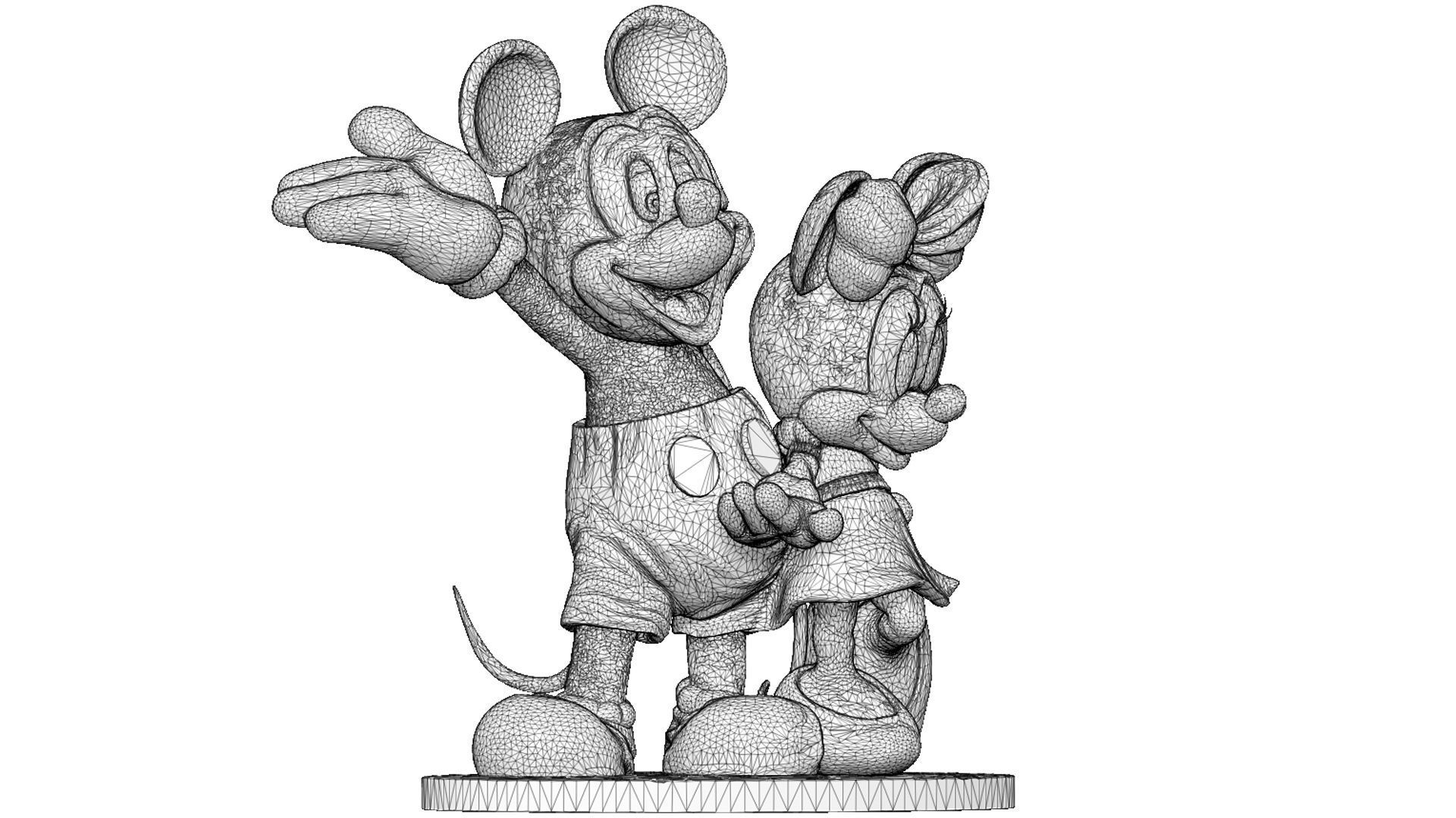 Mickey and Minnie mouse for 3D print 3D print model_16