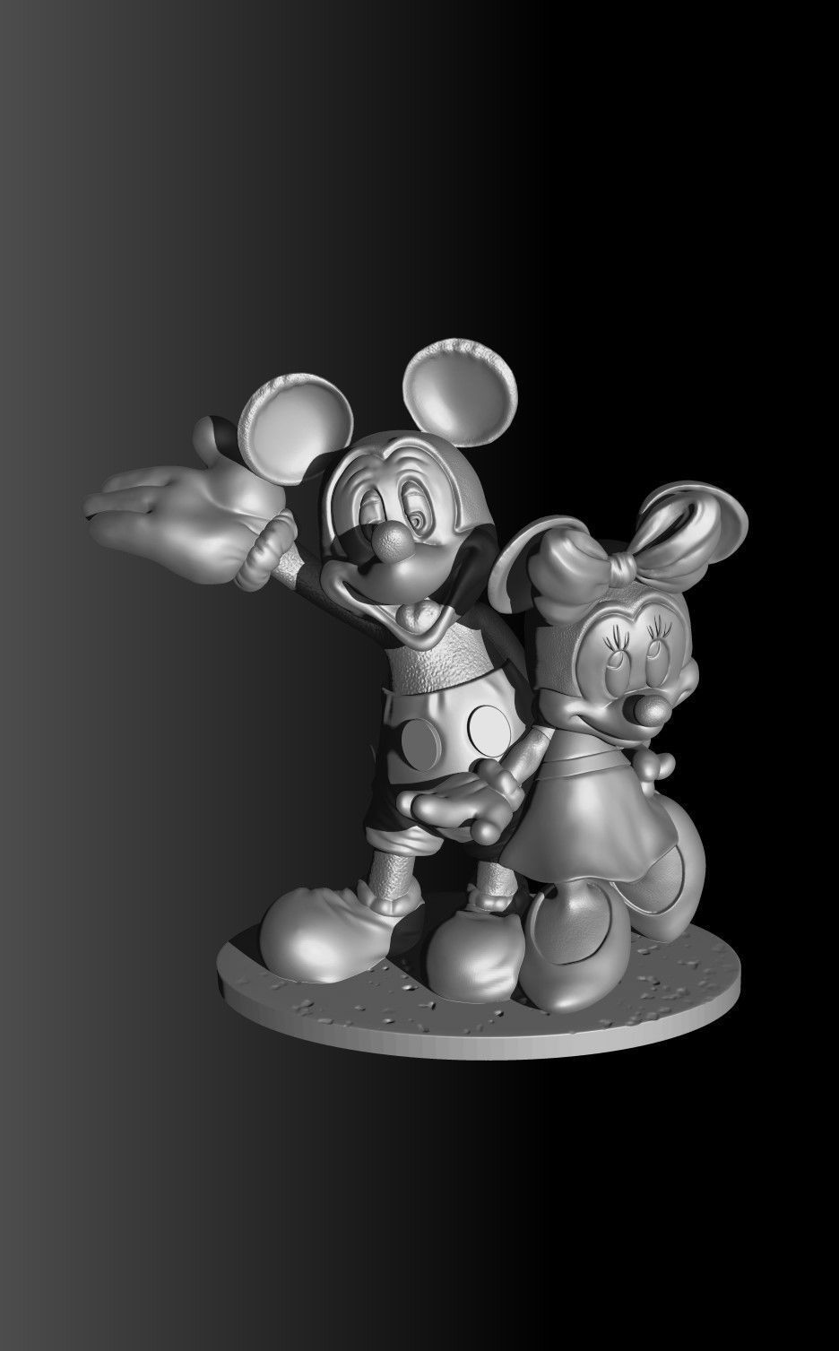 Mickey and Minnie mouse for 3D print 3D print model_20
