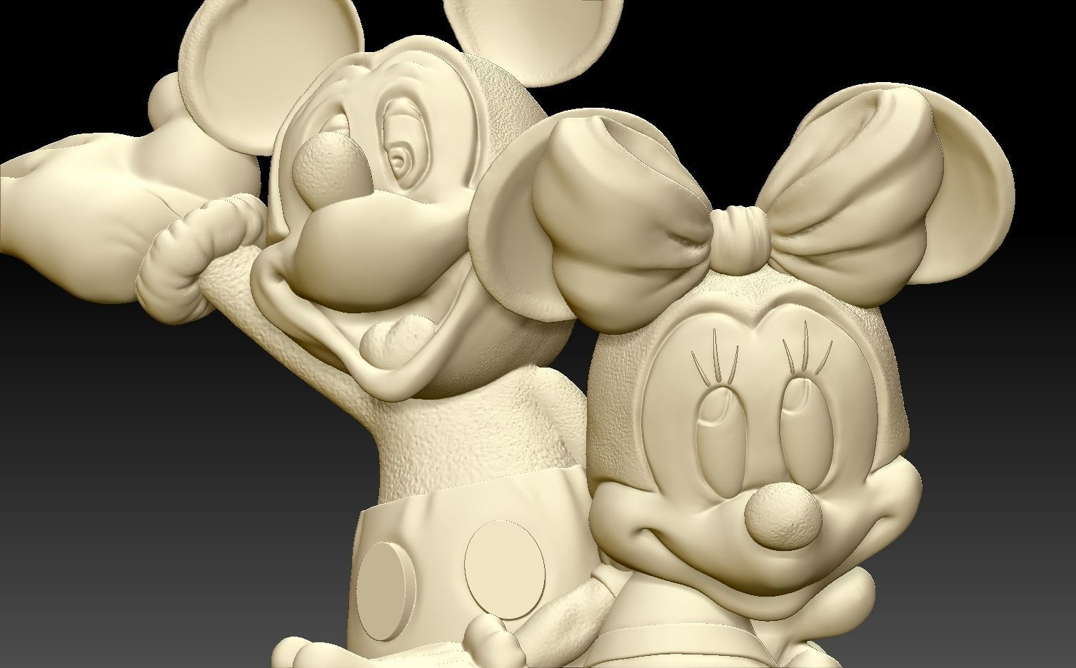 Mickey and Minnie mouse for 3D print 3D print model_4