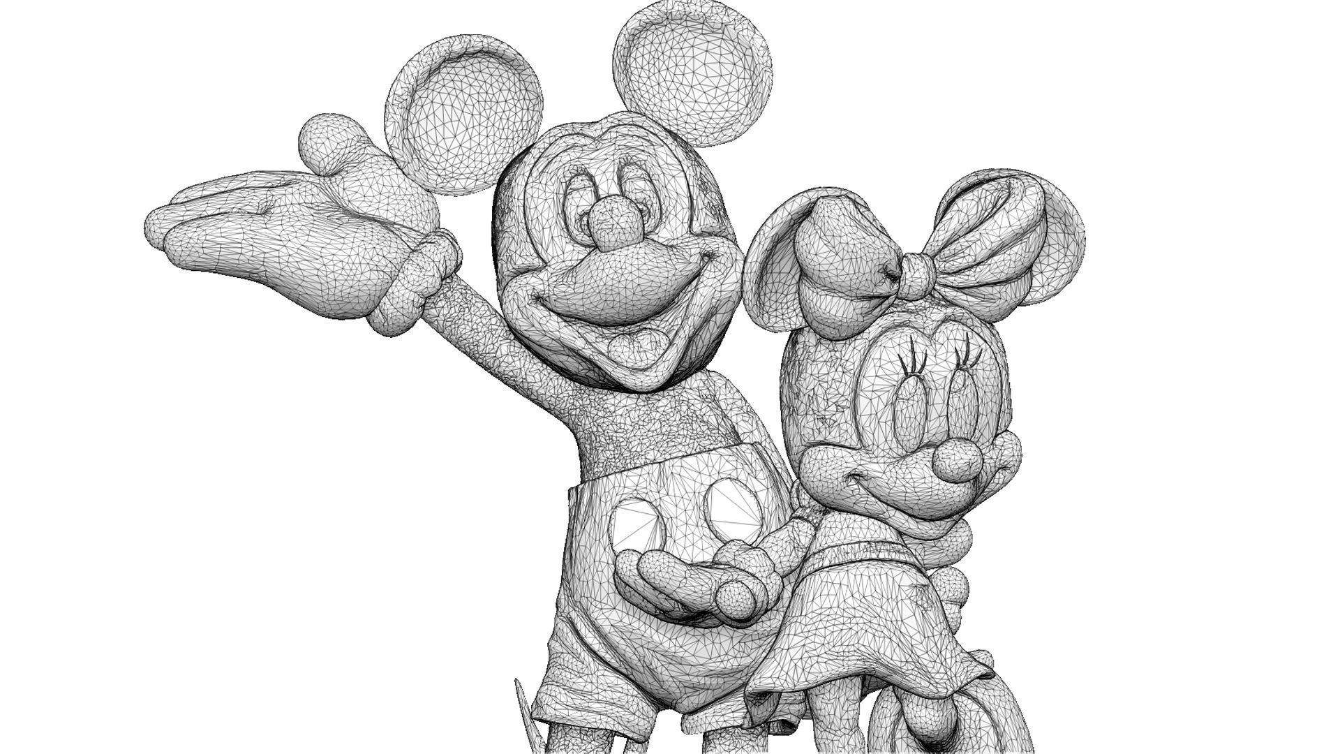 Mickey and Minnie mouse for 3D print 3D print model_31