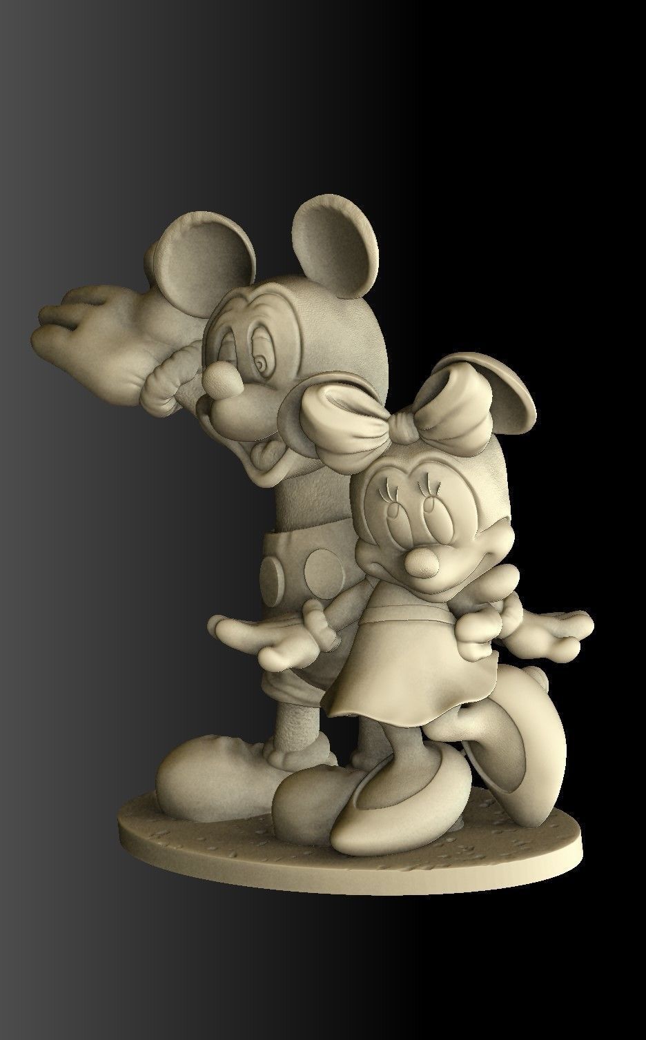 Mickey and Minnie mouse for 3D print 3D print model_25