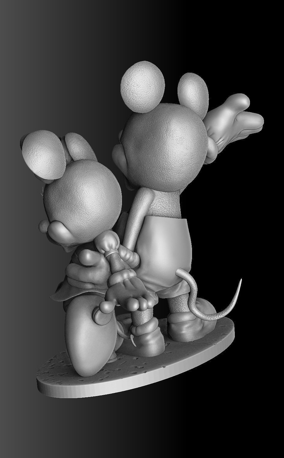 Mickey and Minnie mouse for 3D print 3D print model_26