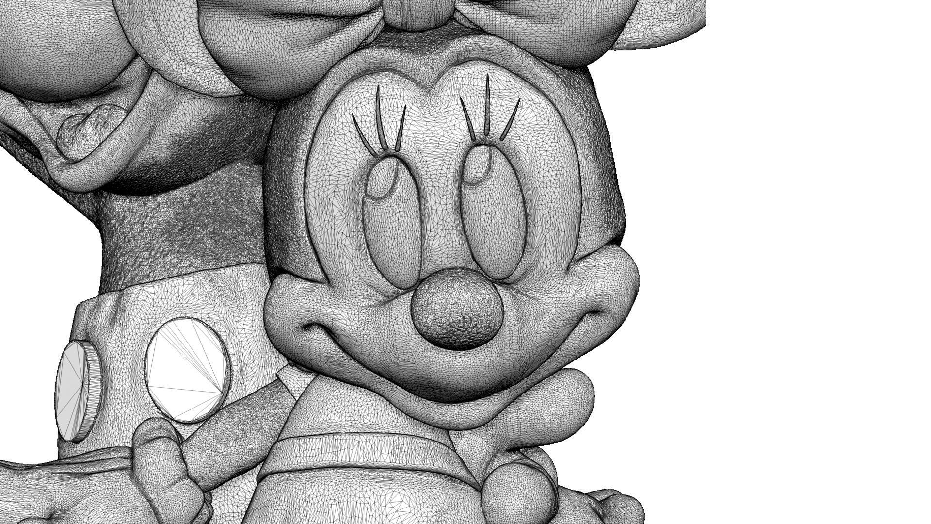 Mickey and Minnie mouse for 3D print 3D print model_2