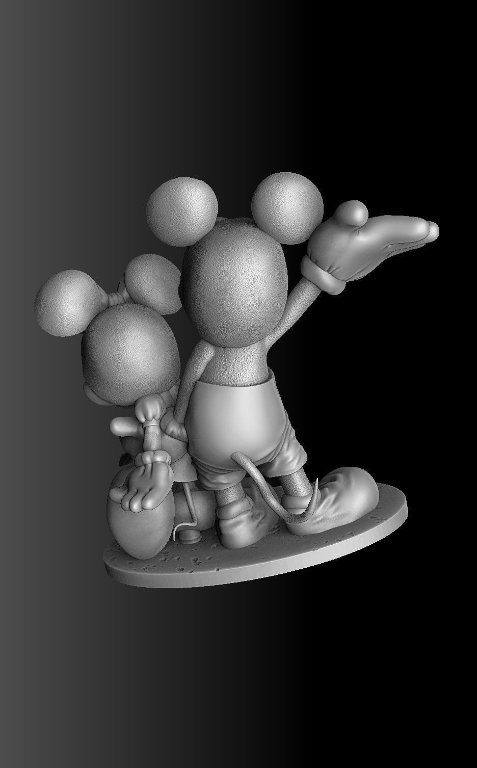 Mickey and Minnie mouse for 3D print 3D print model_21
