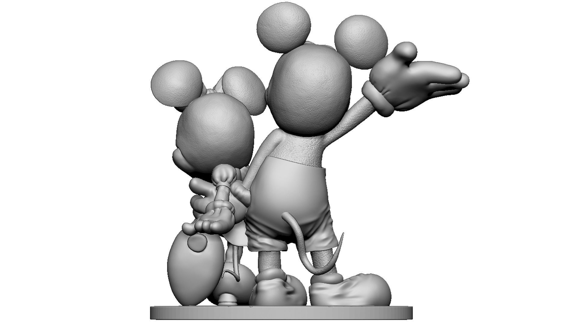Mickey and Minnie mouse for 3D print 3D print model_17
