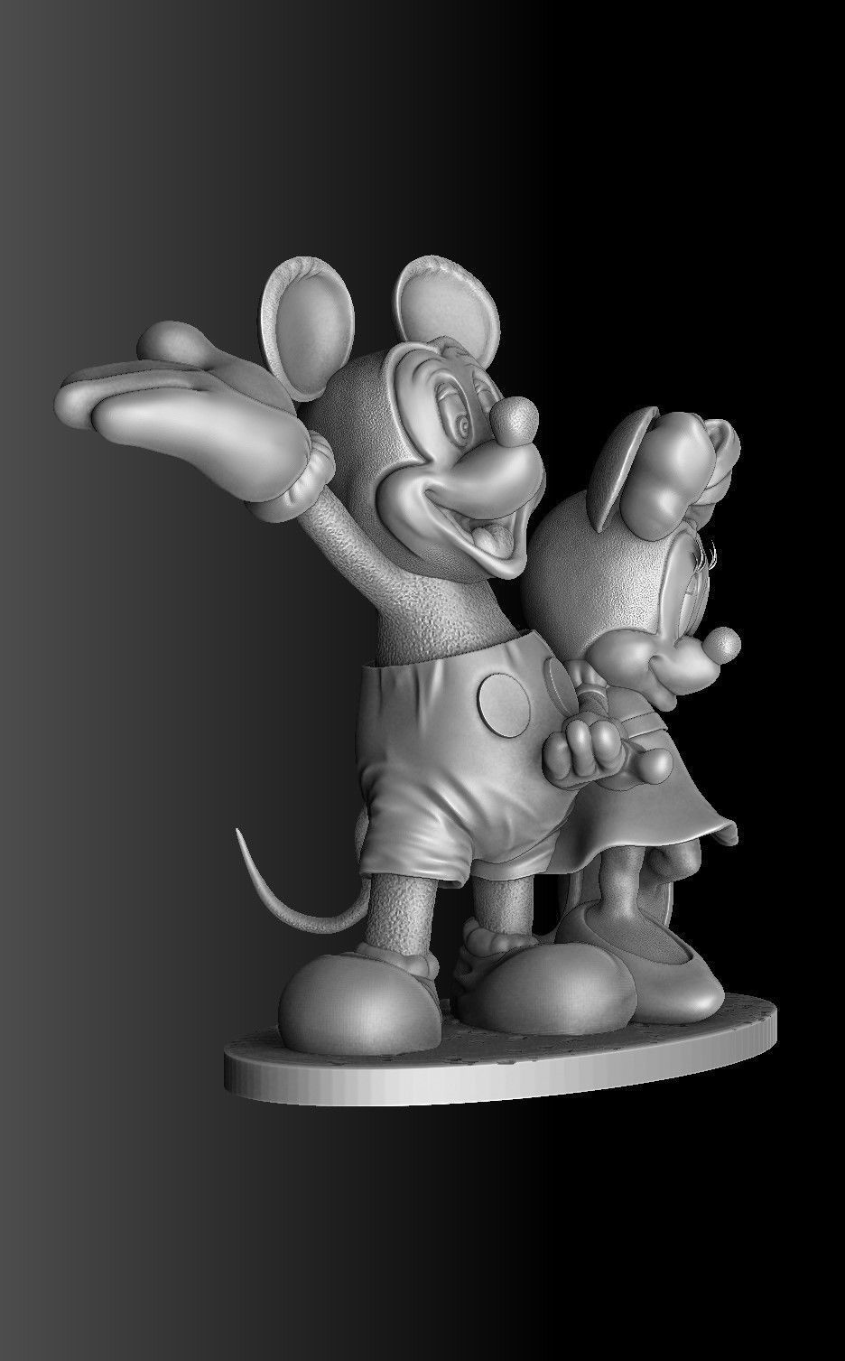 Mickey and Minnie mouse for 3D print 3D print model_24