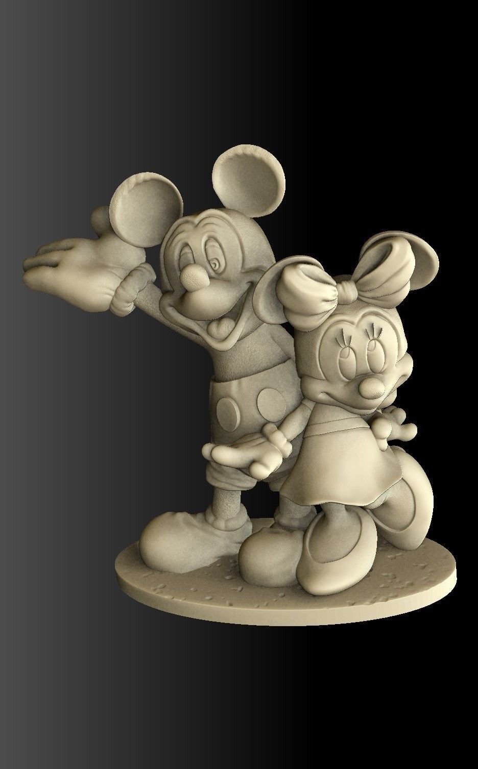 Mickey and Minnie mouse for 3D print 3D print model_27