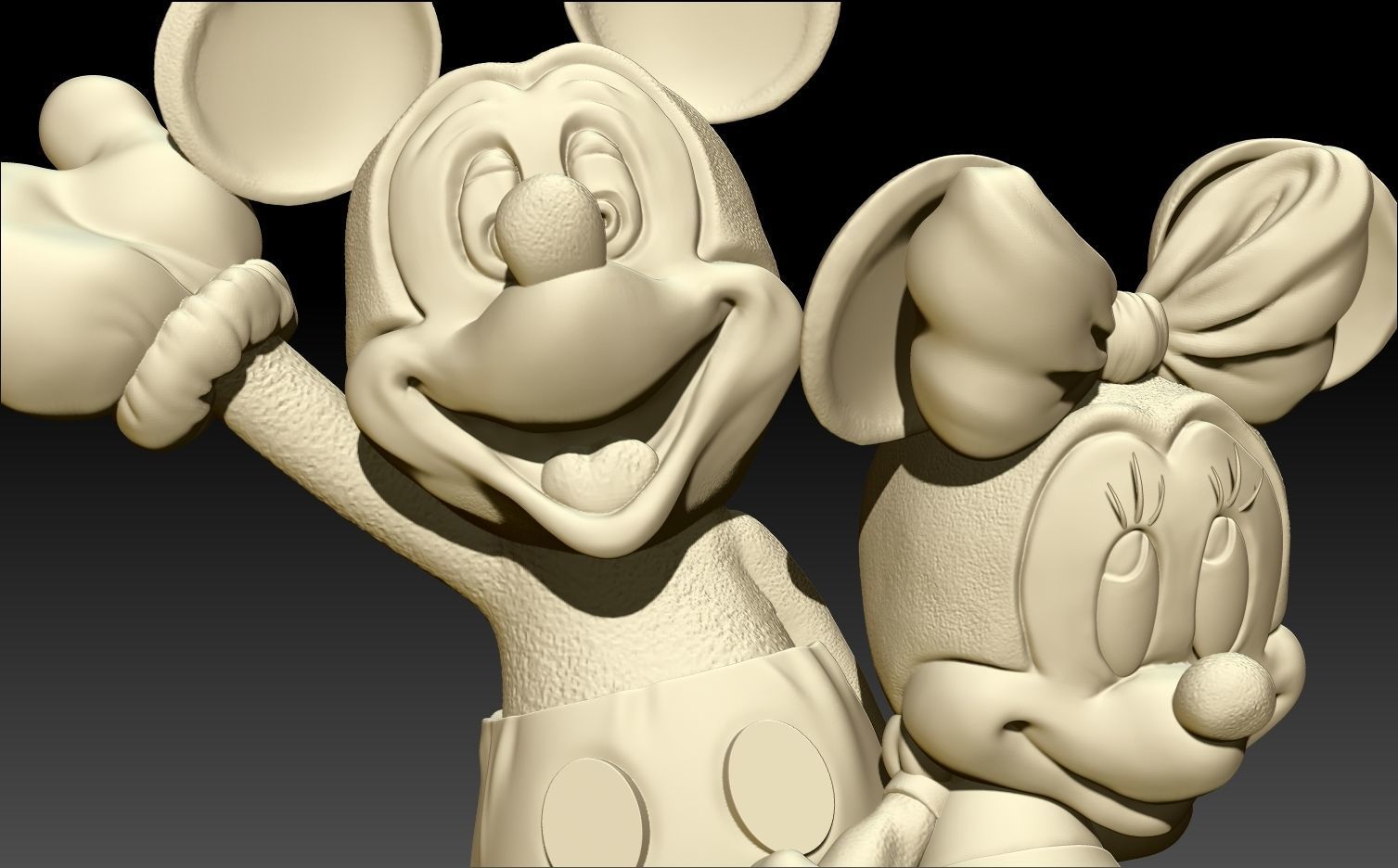 Mickey and Minnie mouse for 3D print 3D print model_1