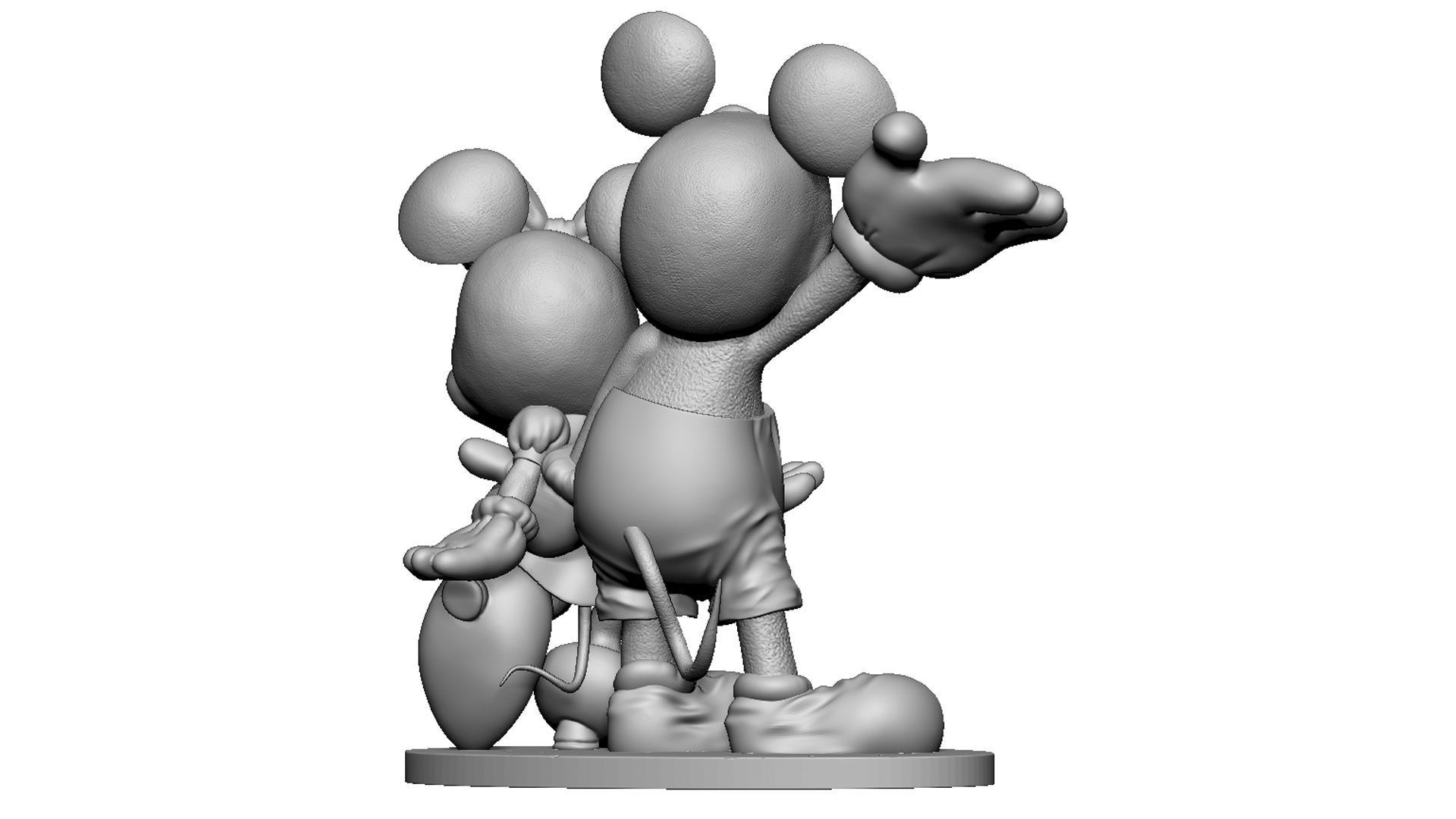 Mickey and Minnie mouse for 3D print 3D print model_11