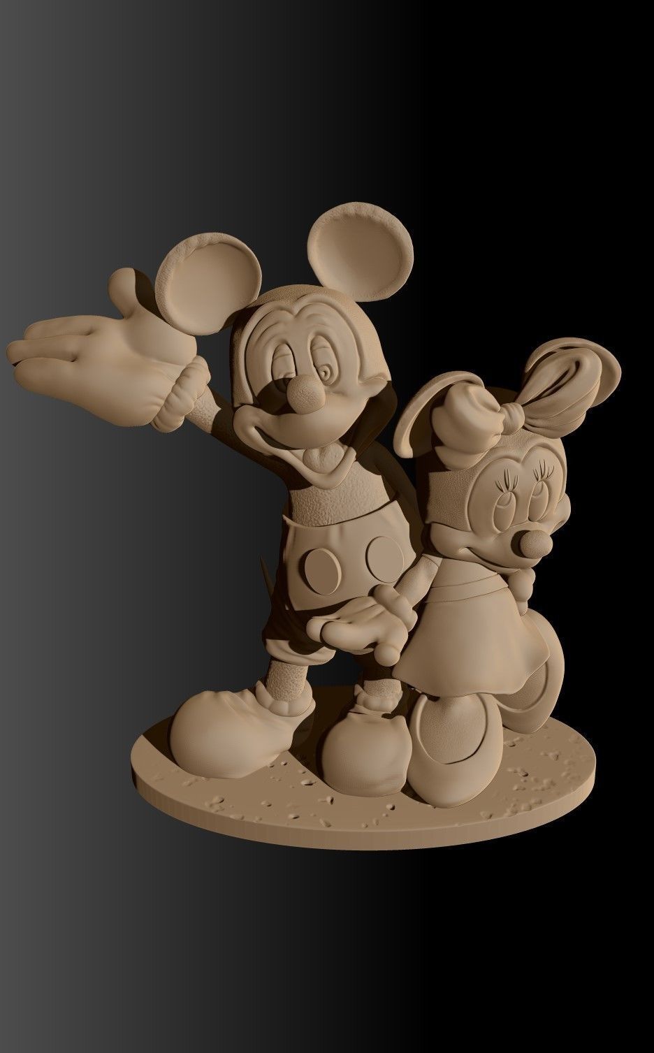 Mickey and Minnie mouse for 3D print 3D print model_23