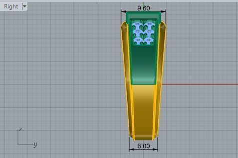 Green and White diamond stone ring 1976 3D print model  3D print model_6