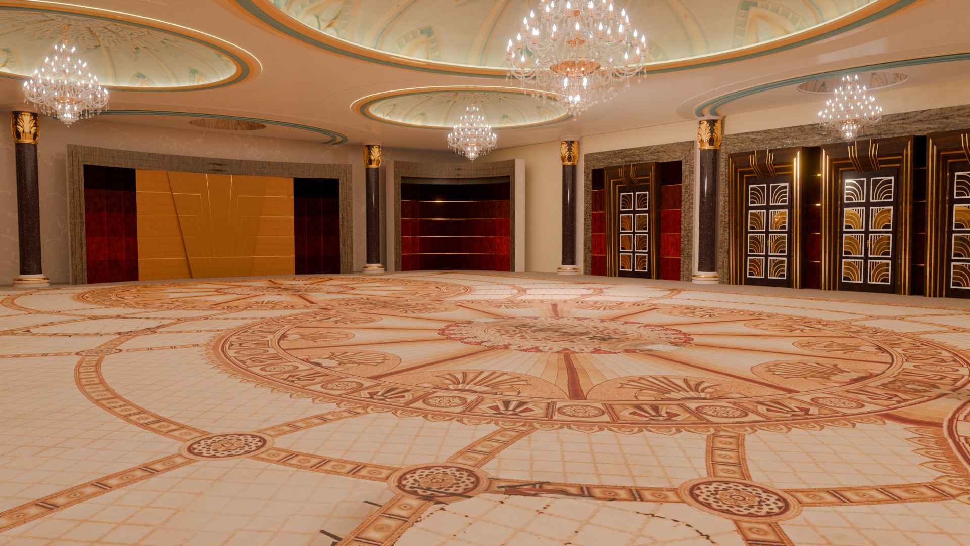 3D model Ritz Carlton Hotel Jeddah Halls 3D model_3