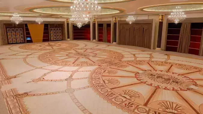 3D model Ritz Carlton Hotel Jeddah Halls