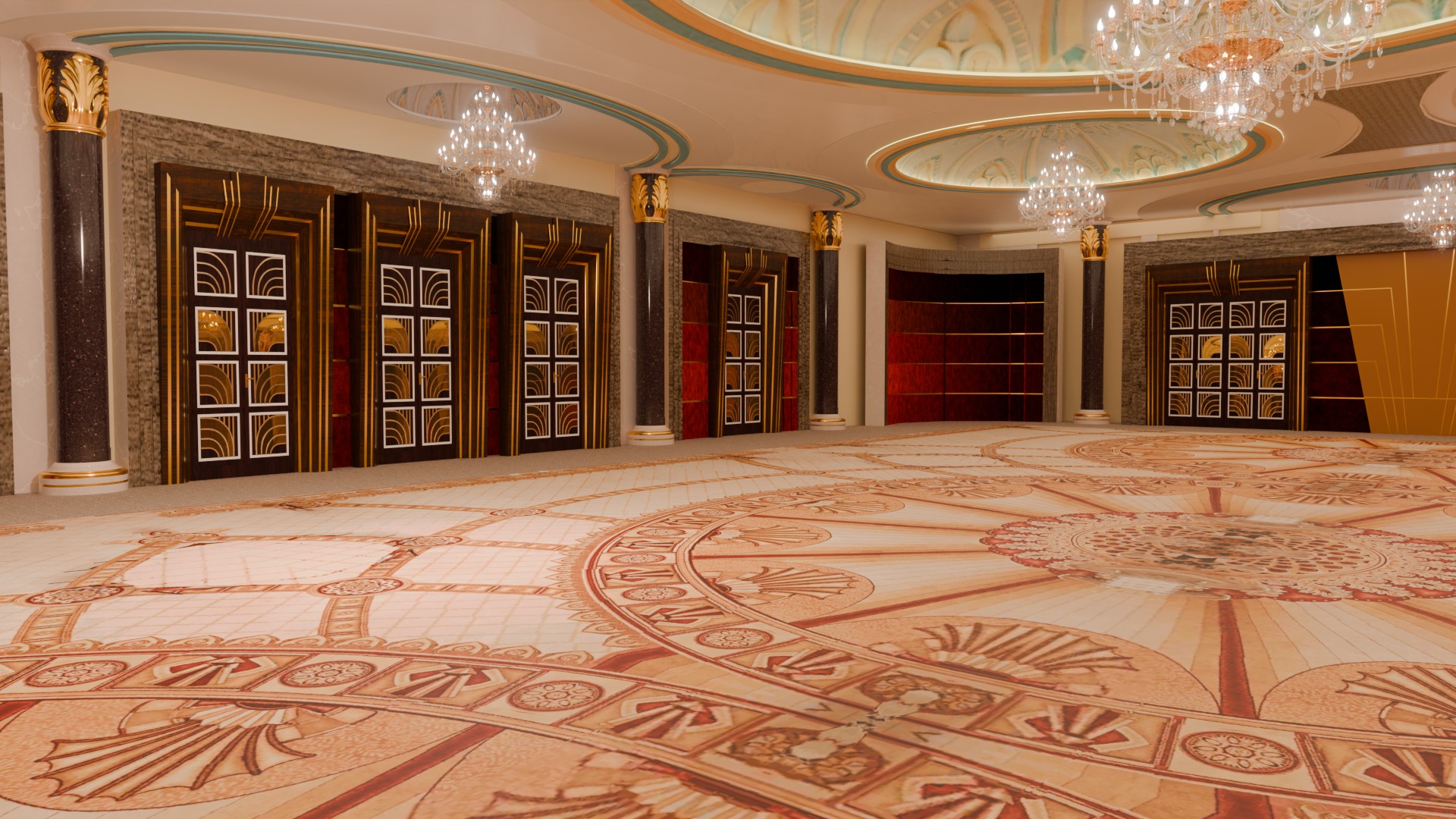 3D model Ritz Carlton Hotel Jeddah Halls 3D model_2