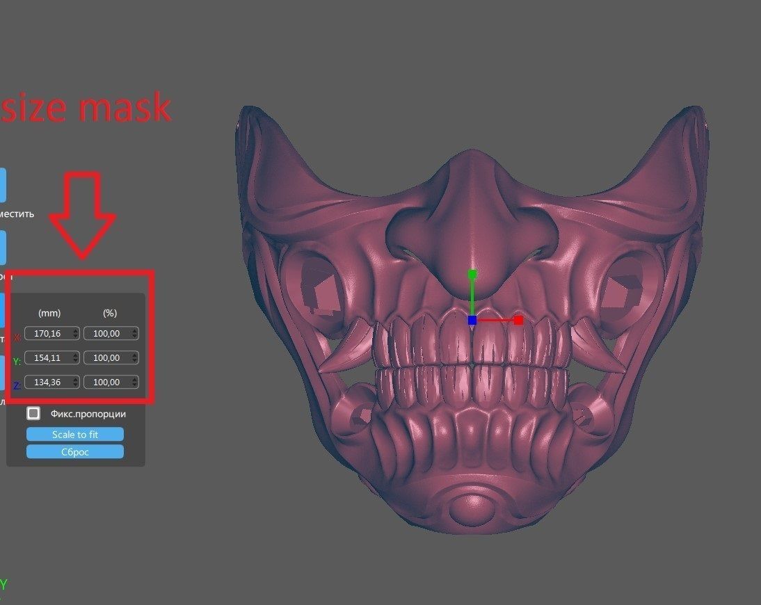 Traditional Japanese Hannya Half Mask 2 Oni Half Mask Samurai 3D print model_13