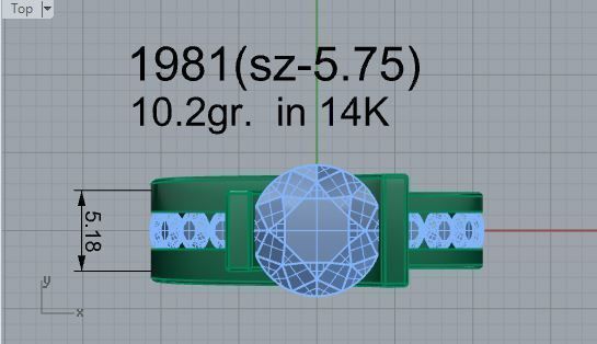 Halo twisted Diamond ring 1981 3D print model 3D print model_4