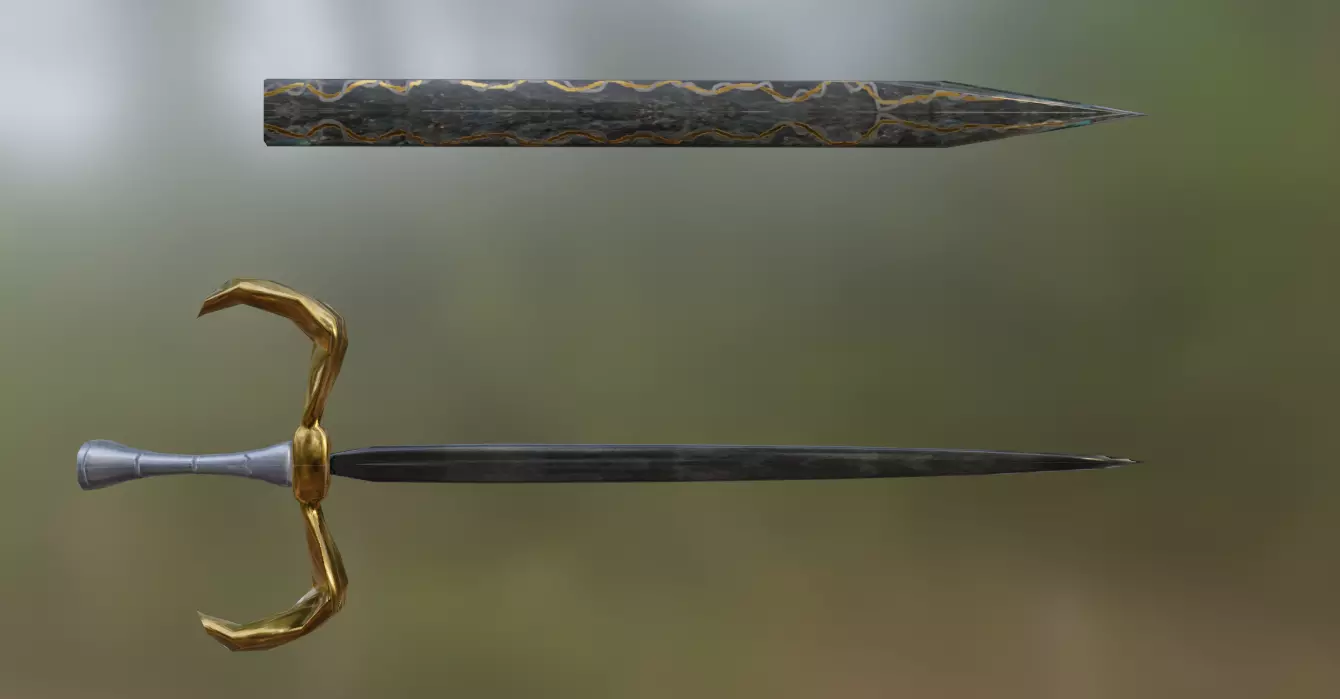 Dark Sword Low-Poly Low-poly 3D model