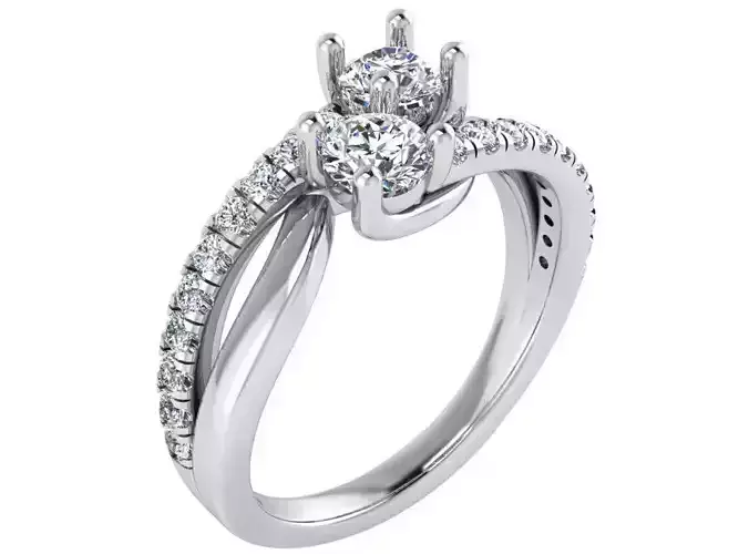 Infinity Style Diamond ring 1986 3D print model