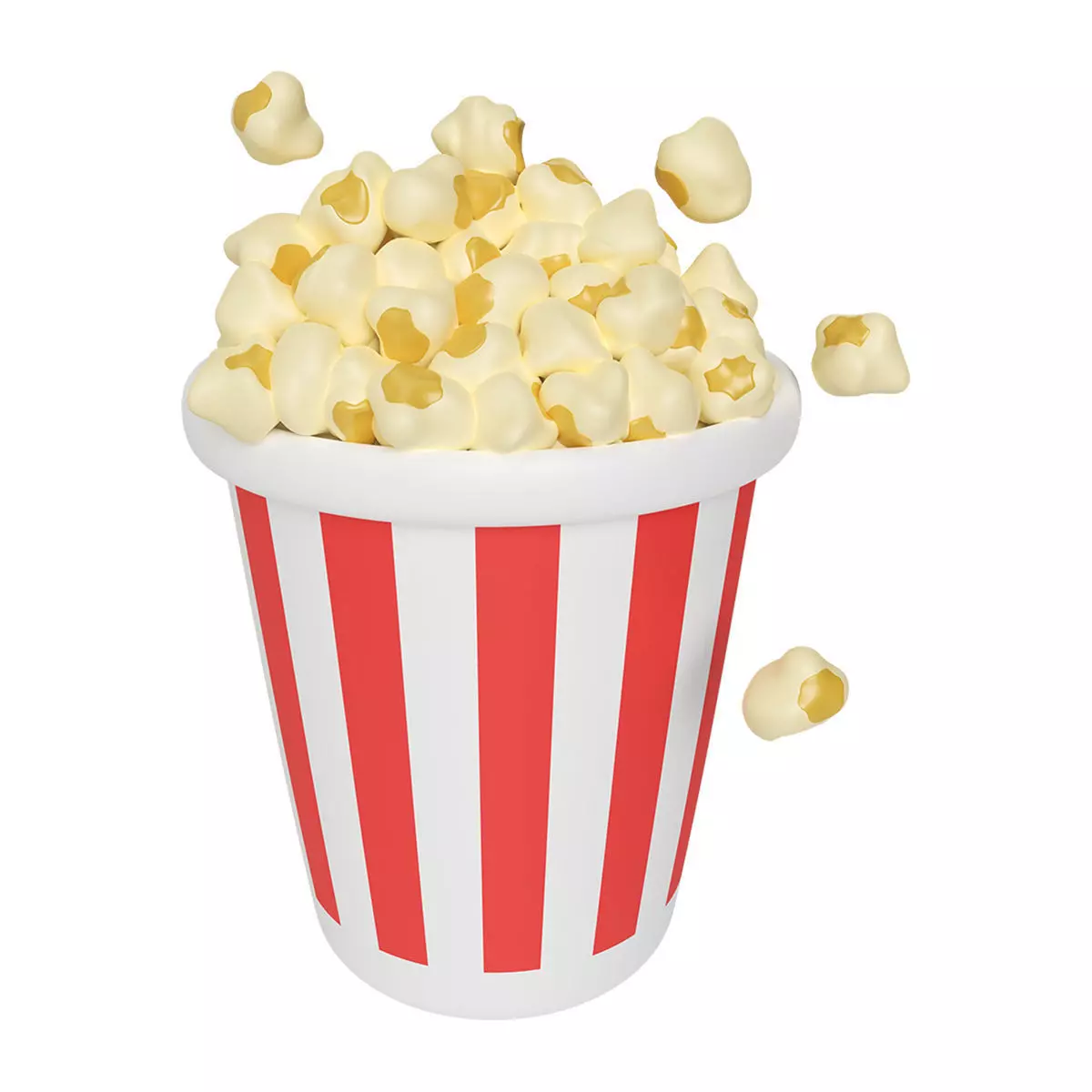 Cartoon Popcorn 3D model_0