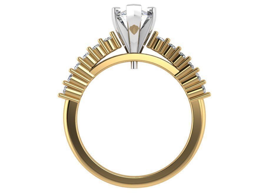 Fashion diamond ring 1990 3D print model 3D print model_2