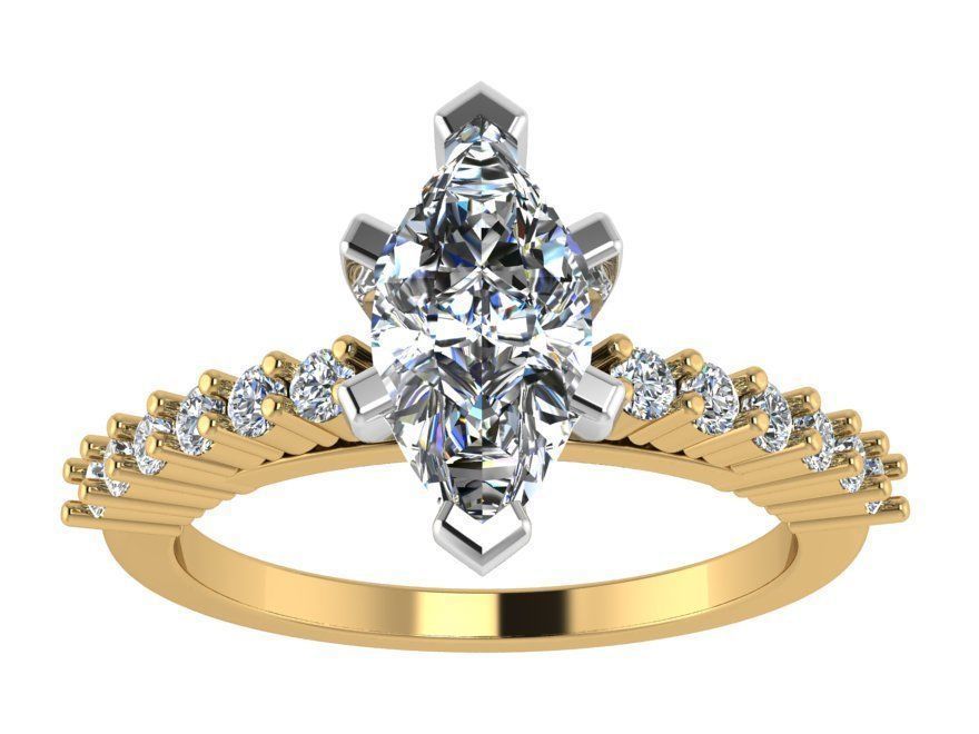 Fashion diamond ring 1990 3D print model 3D print model_1